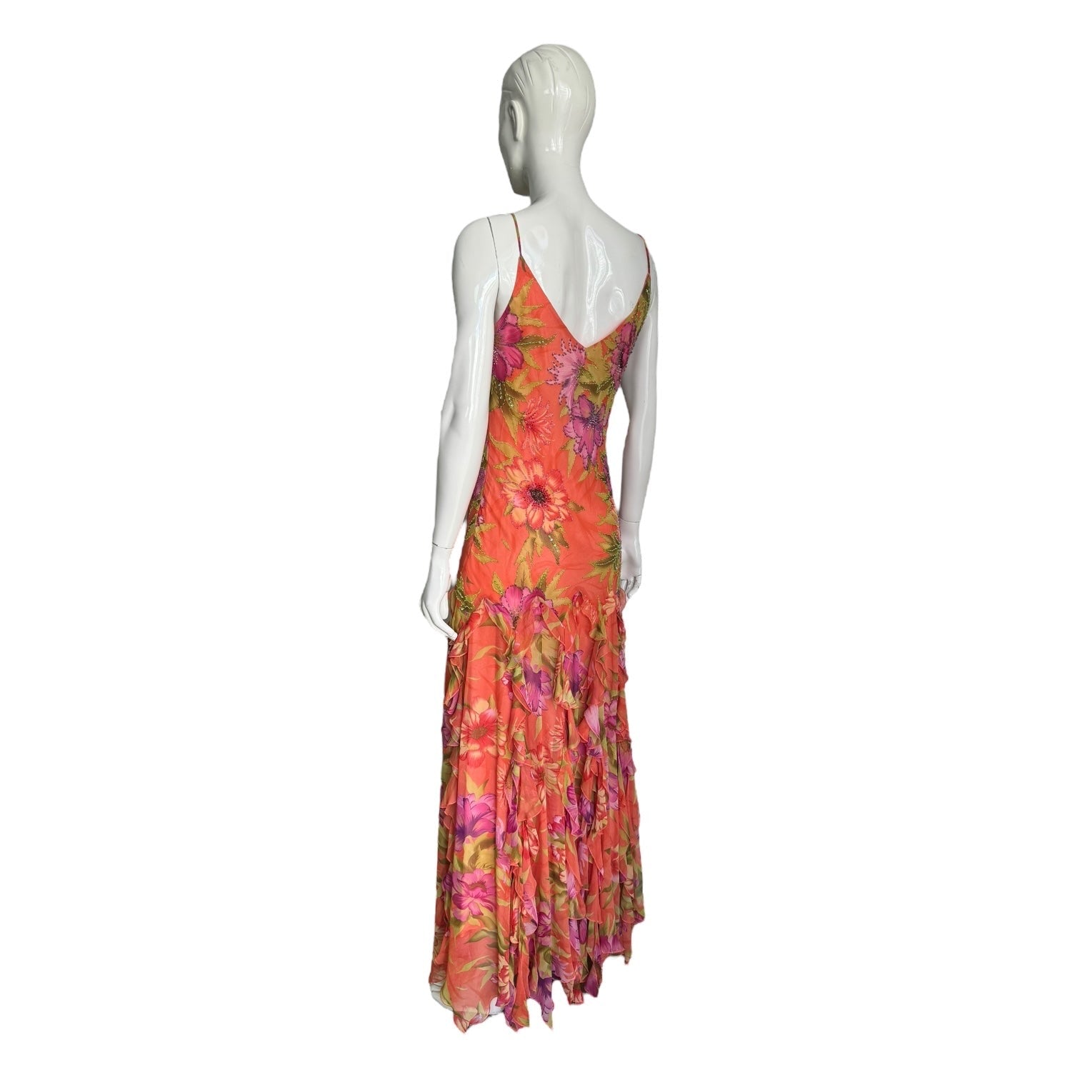 Avantgarde 2010s Silk Floral Dress