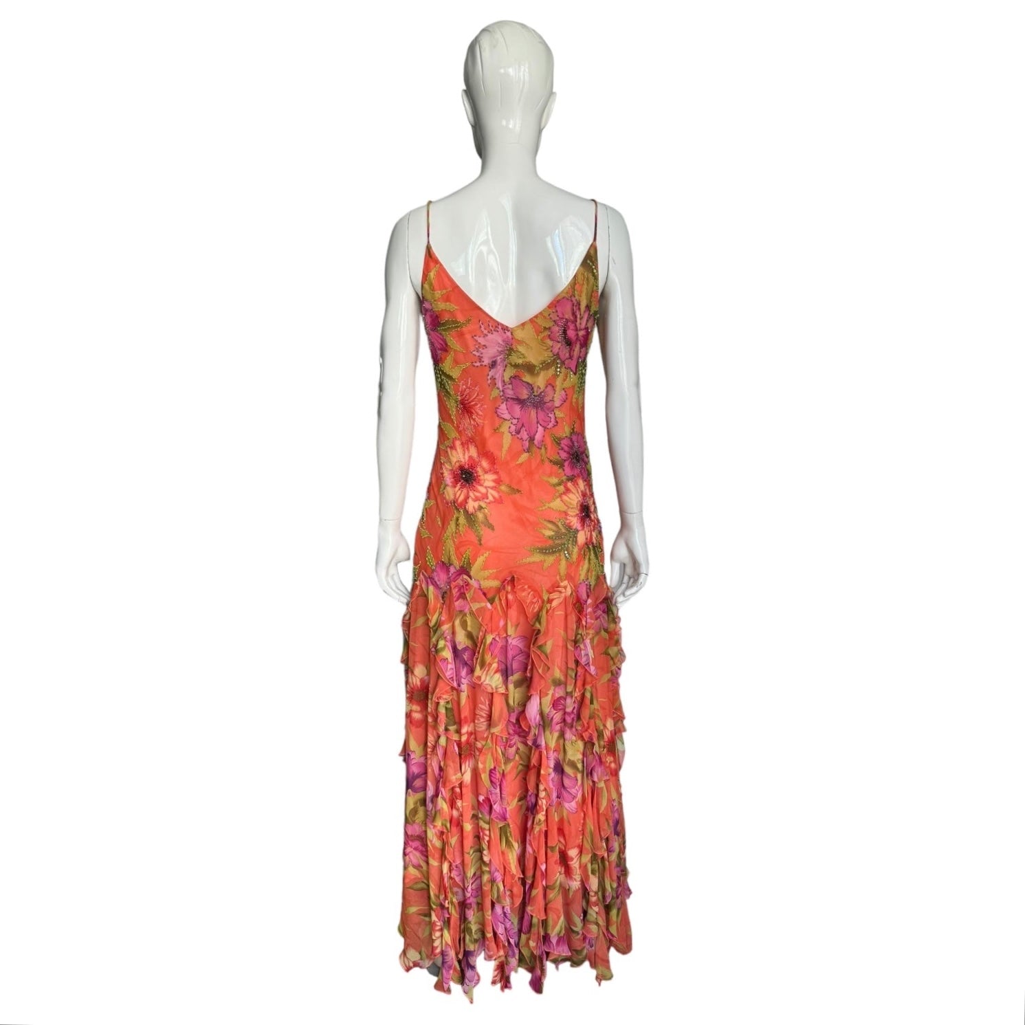 Avantgarde 2010s Silk Floral Dress