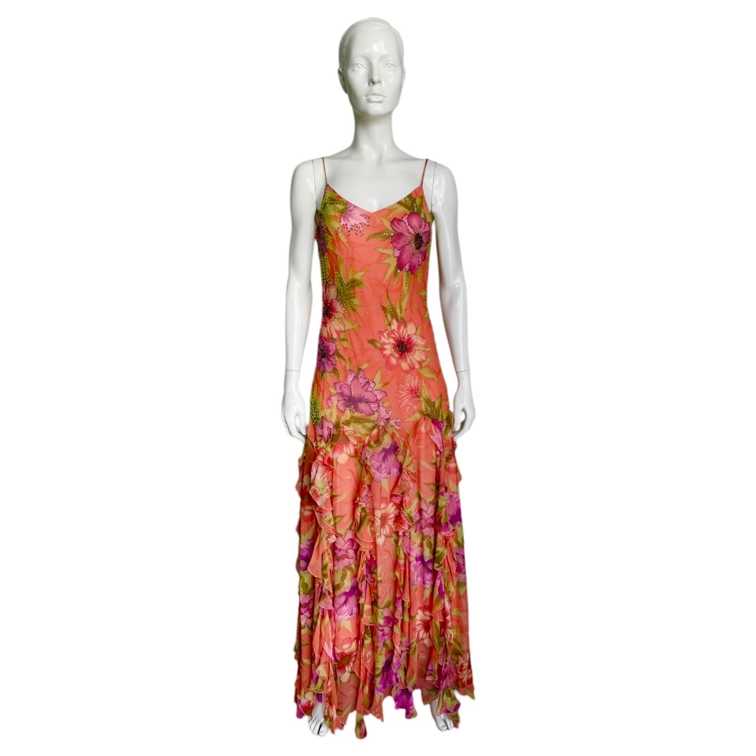 Avantgarde 2010s Silk Floral Dress