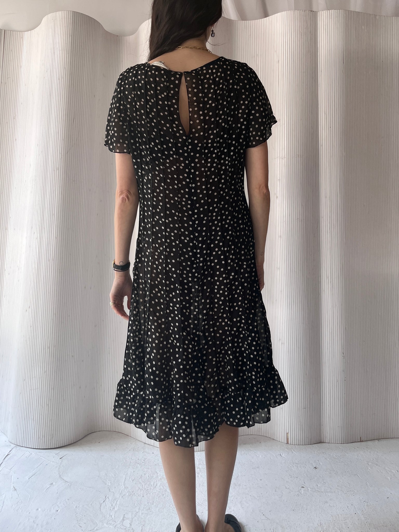 Polka dot sheer dress