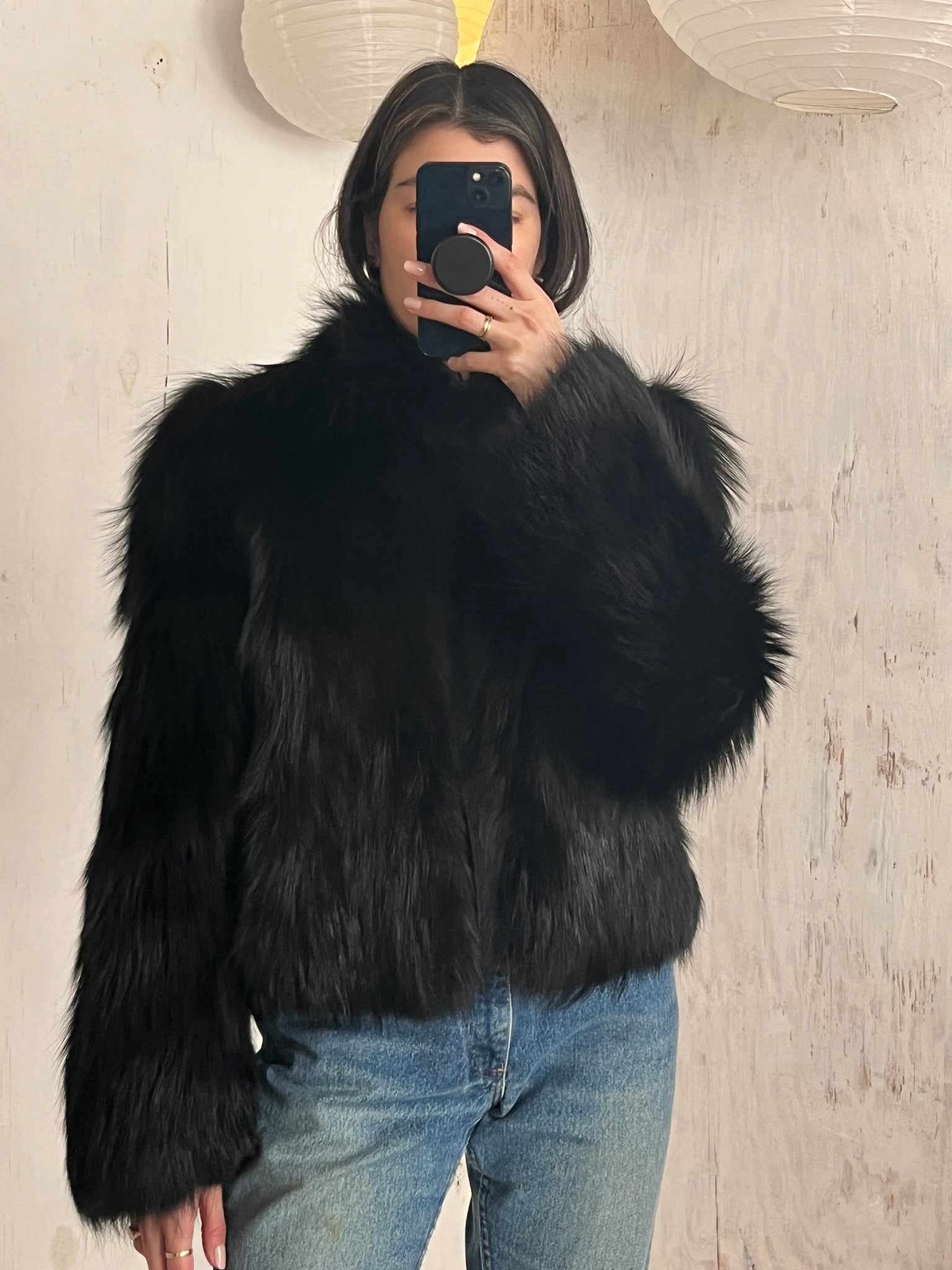 Jil Sander Fox Fur Coat