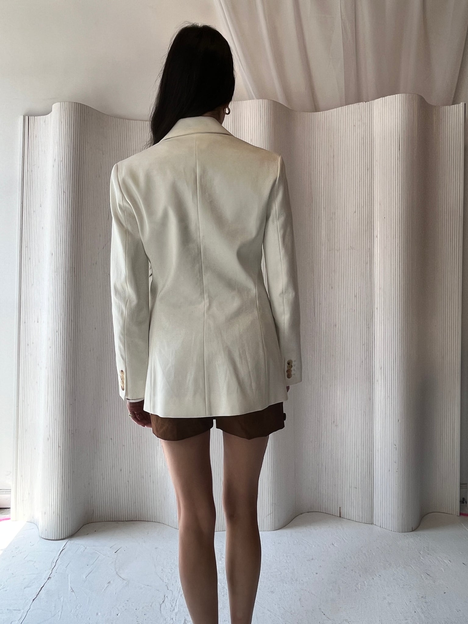 The Row white blazer