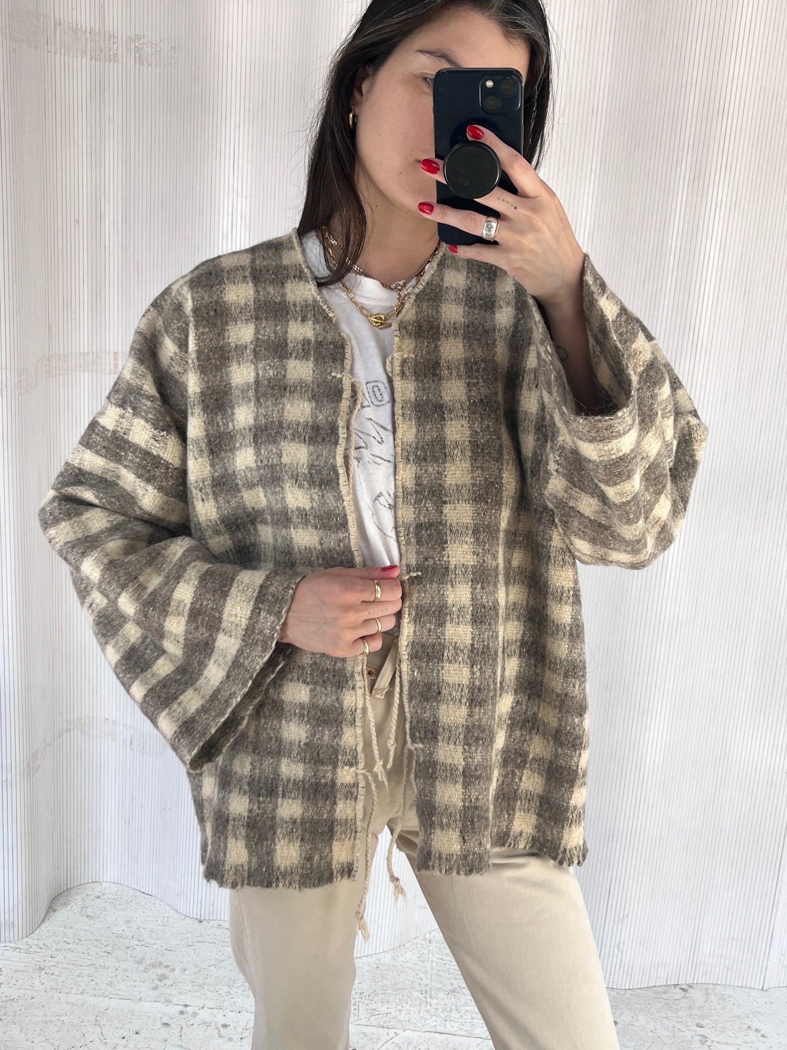 Antique Wool Overshirt Checked