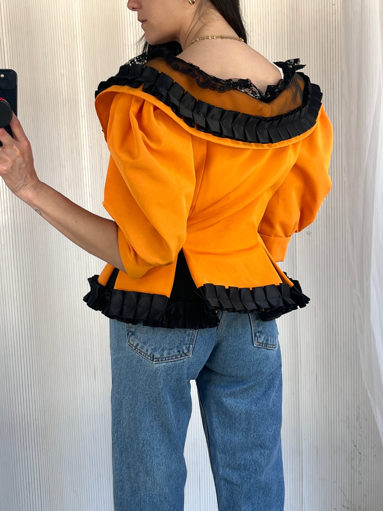 vintage 1980s french evening top