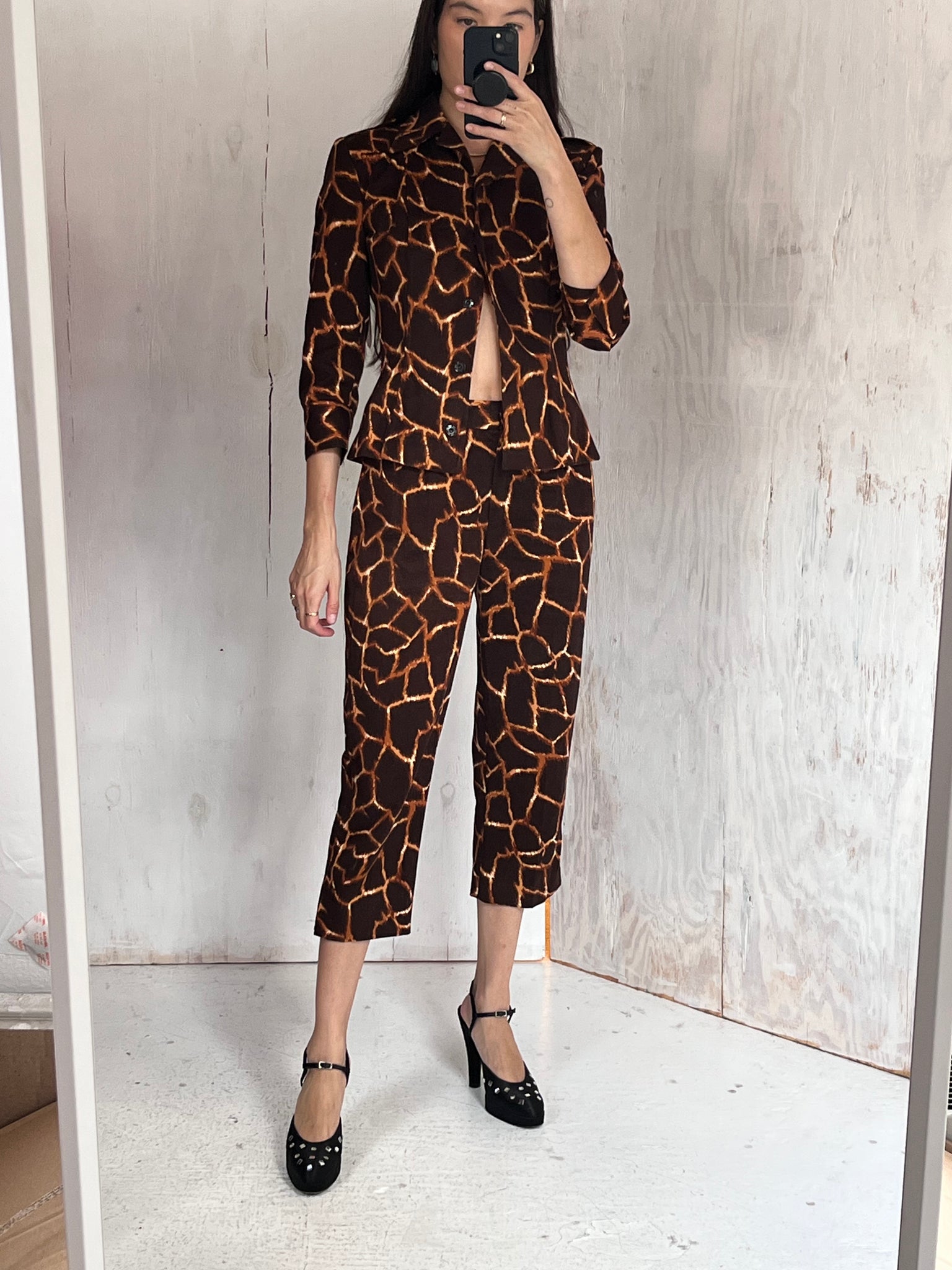 Dolce + Gabbana Giraffe Corset Suit