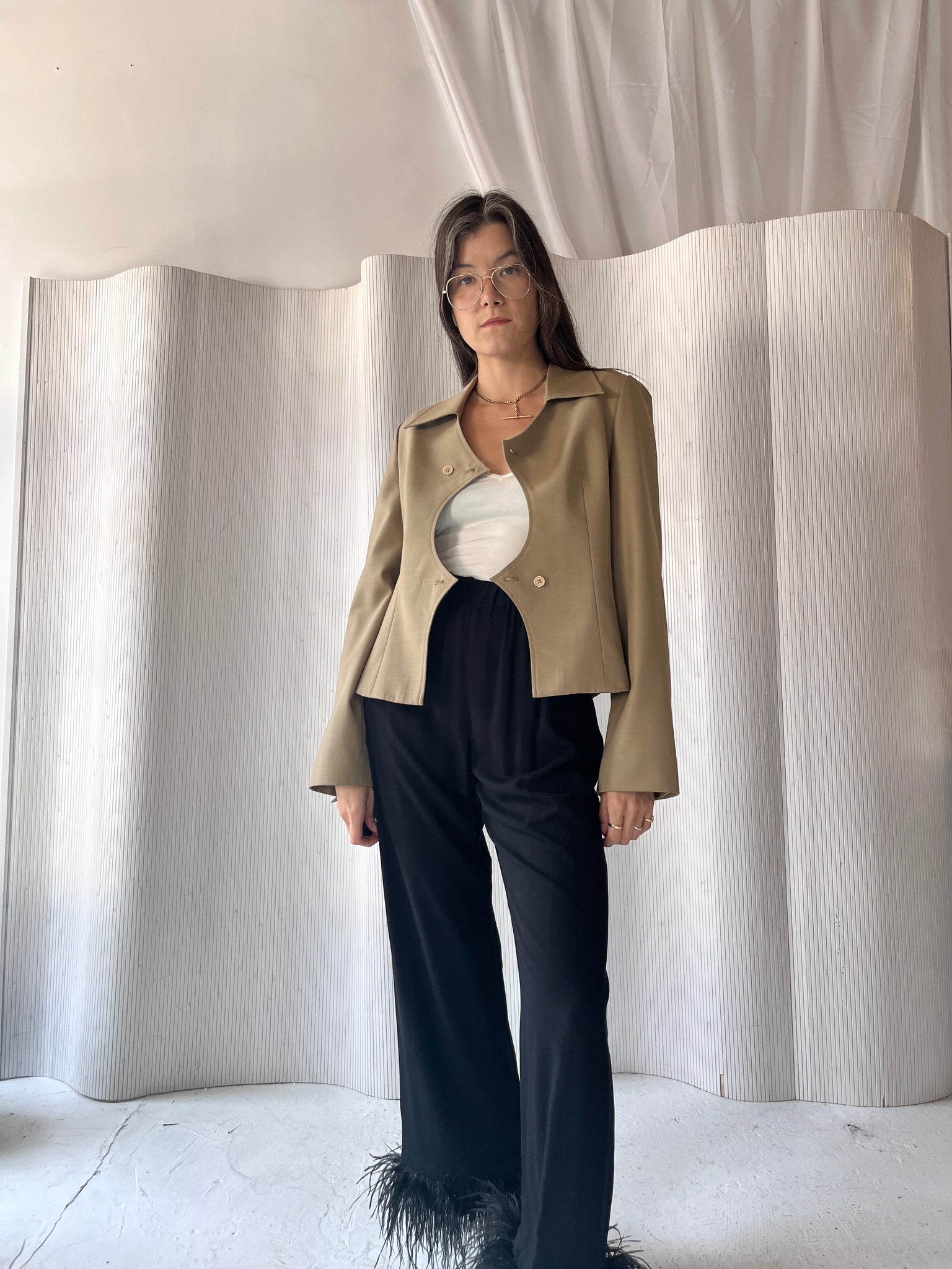 J Kim taupe jacket