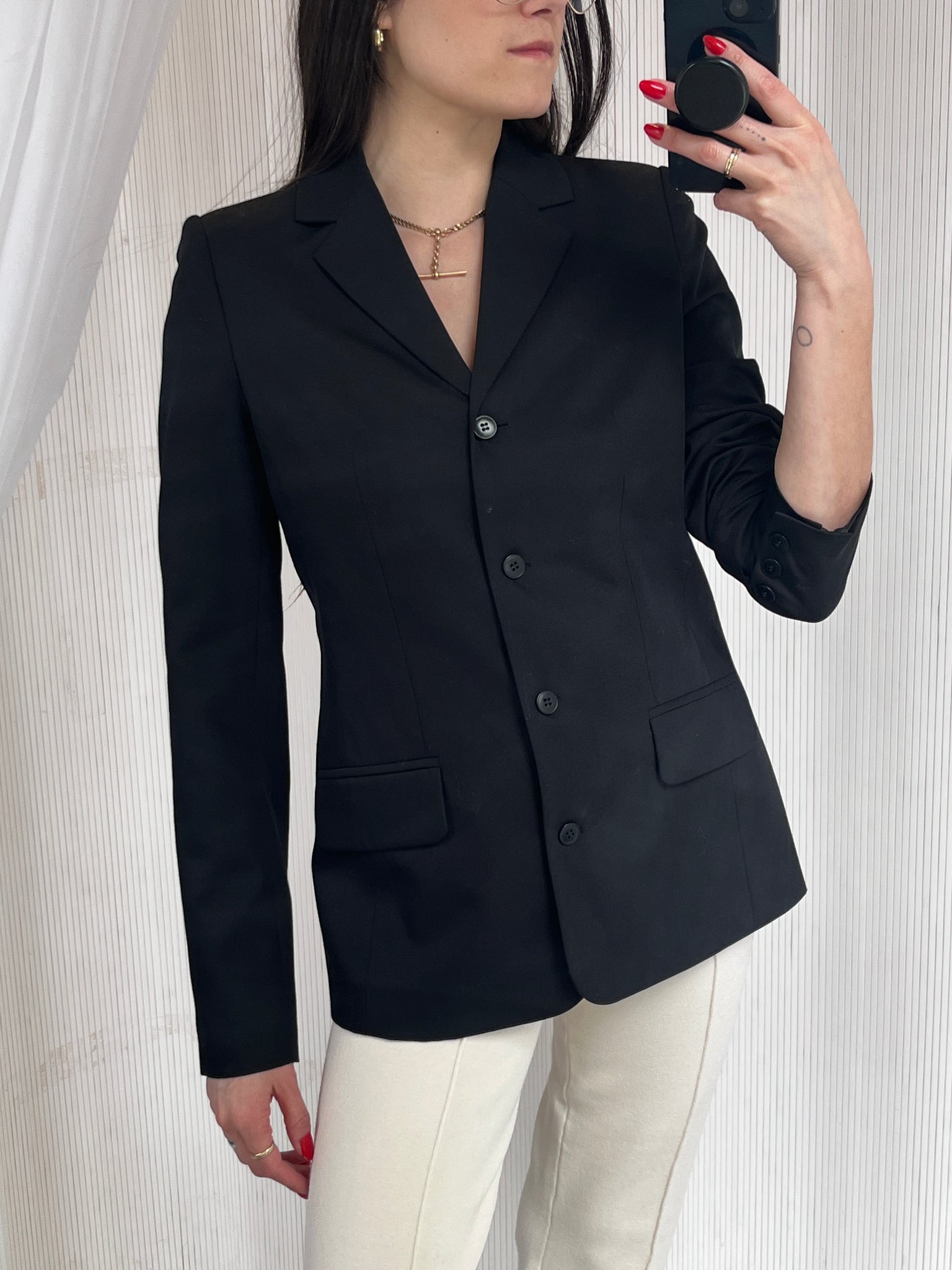 Black single breast blazer