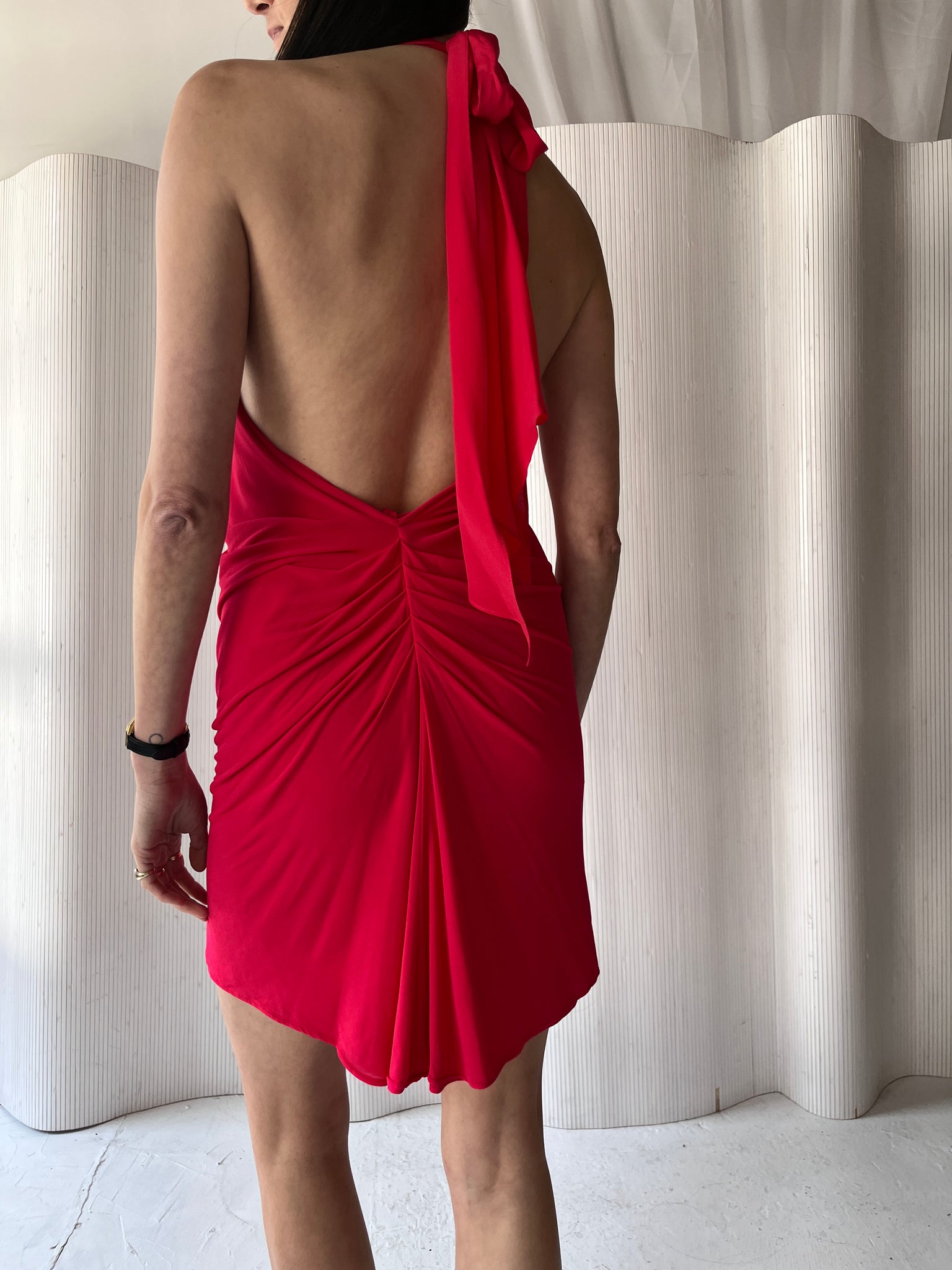 Plein Sud 2000s Pink Backless Dress