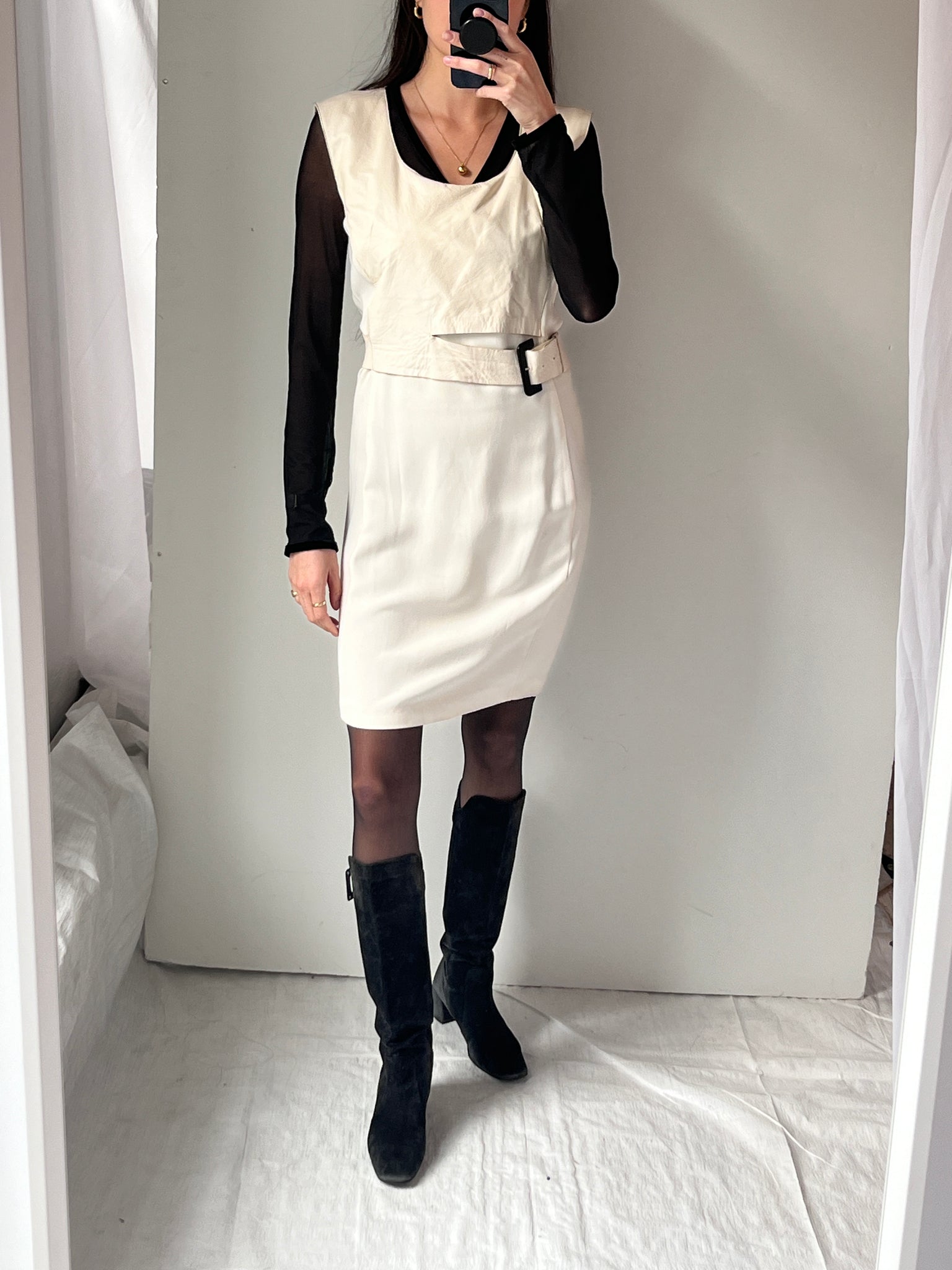 Costume National Leather Dress