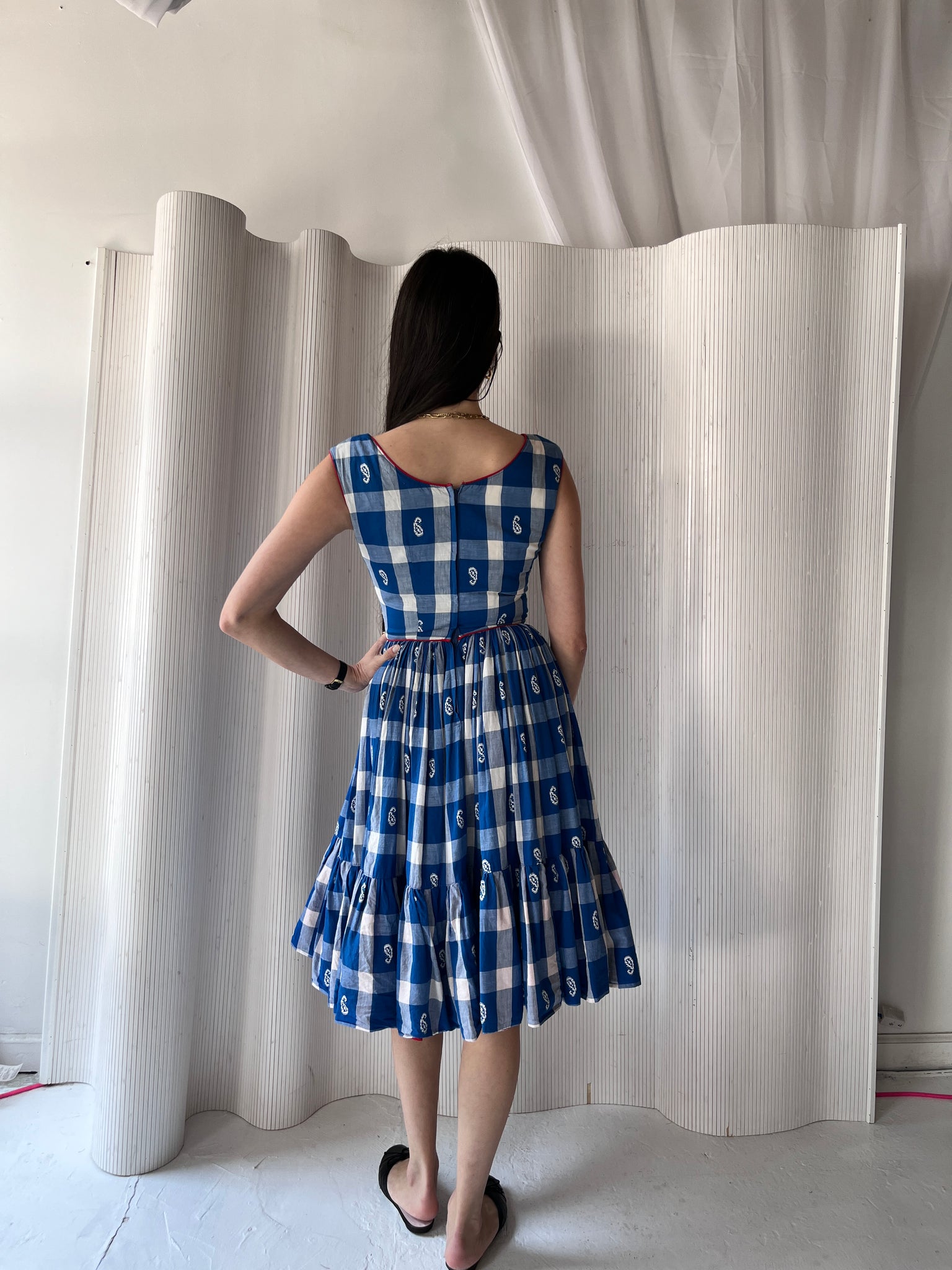 Handmade 1950s square dance dress