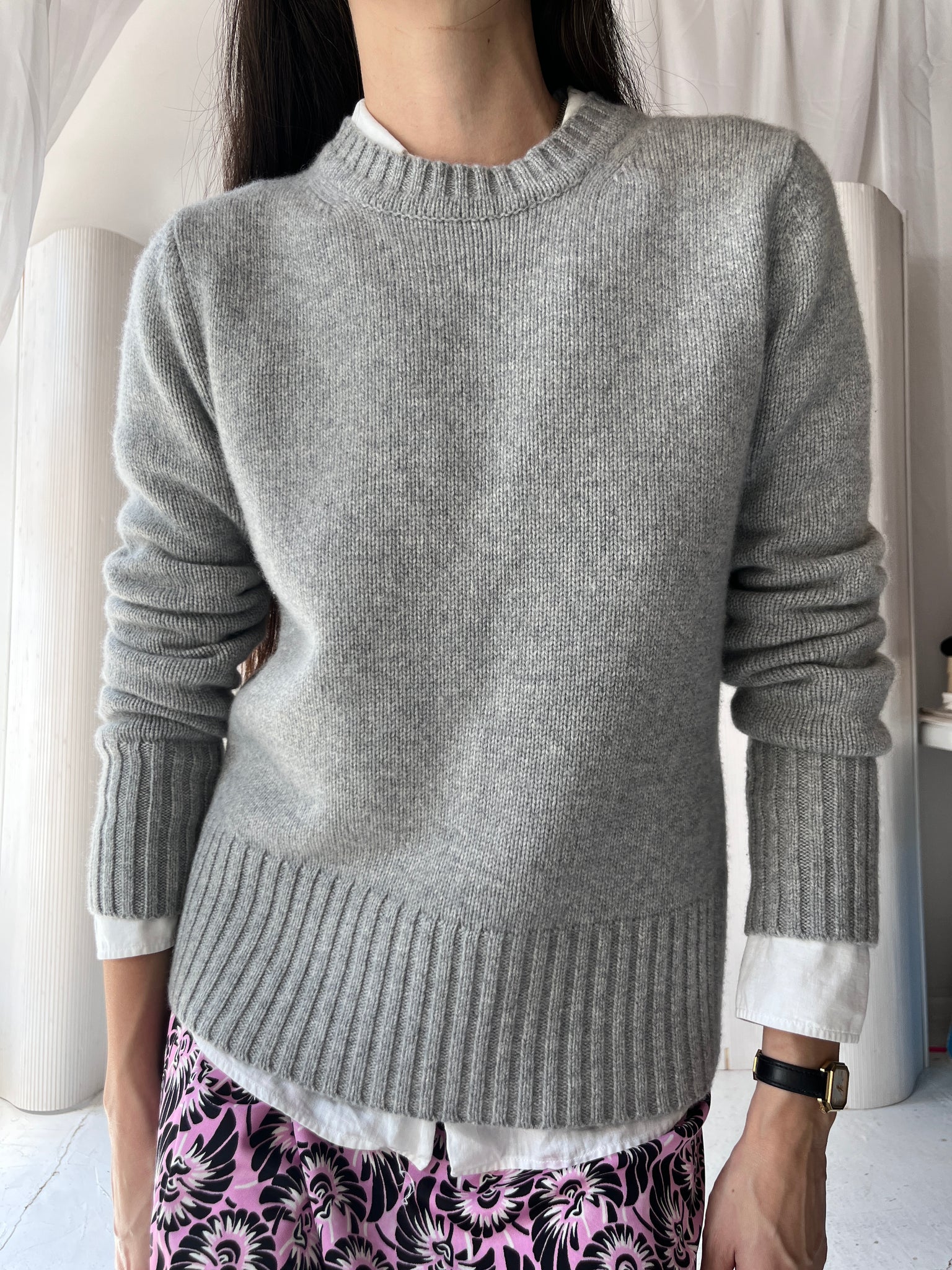 Max Mara gray cashmere sweater