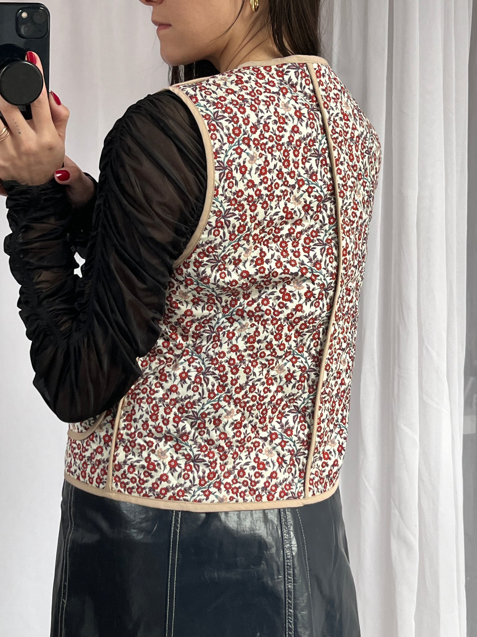 APOF floral reversible vest