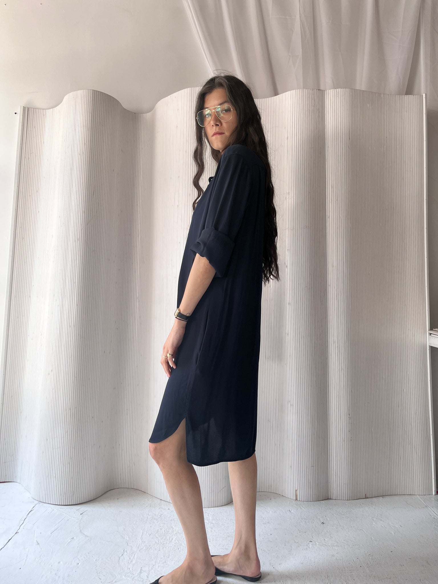 Stella McCartney navy shirt dress