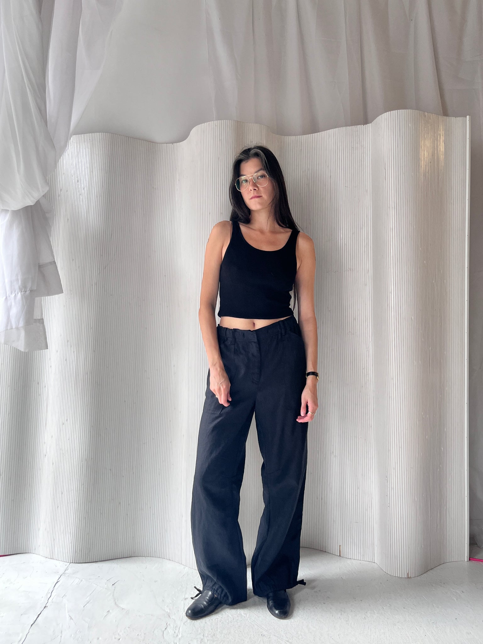 Faithful black linen pant