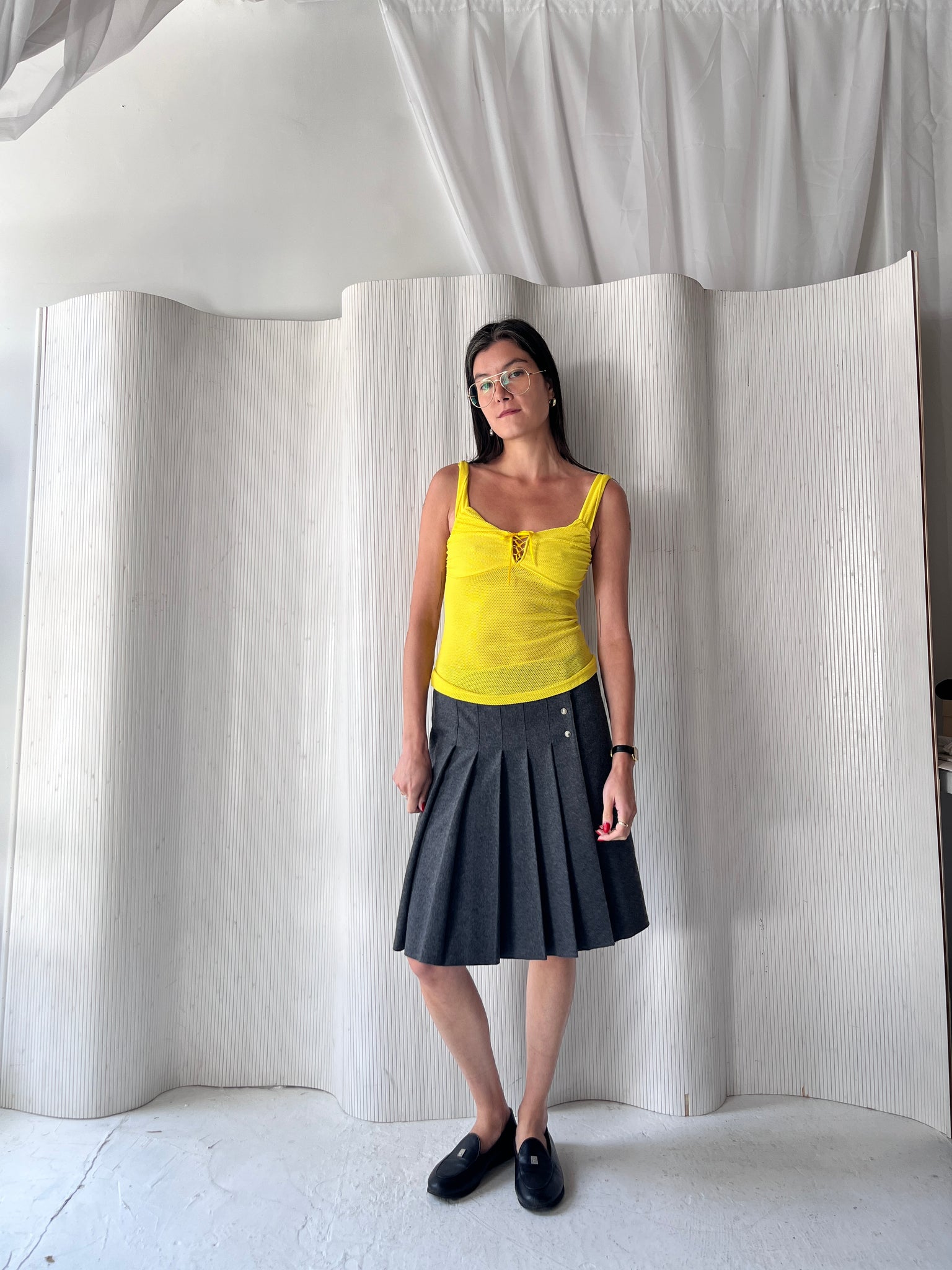 Prada Grey Wrap Skirt