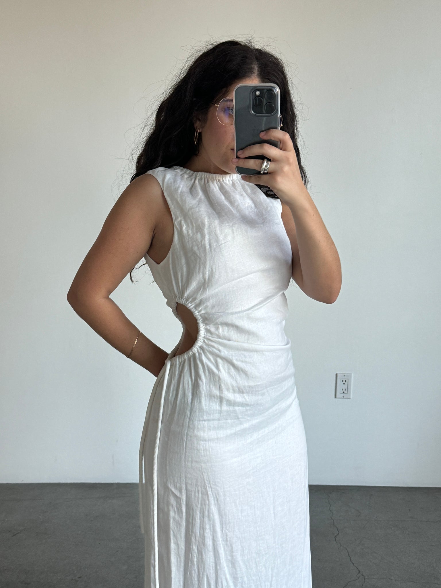 Sir The Label White Cut Out Dress