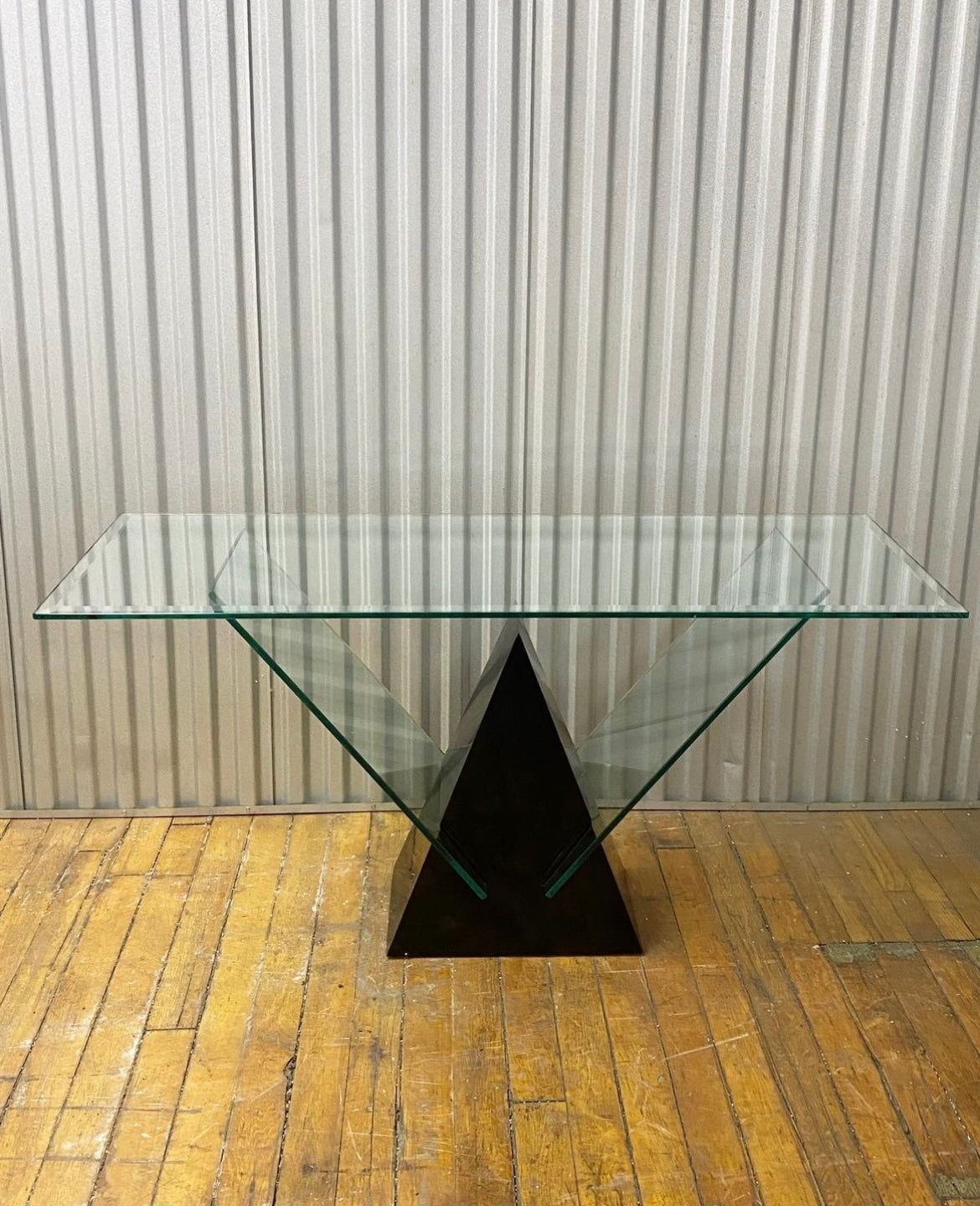 Post Modern geometric glass Console