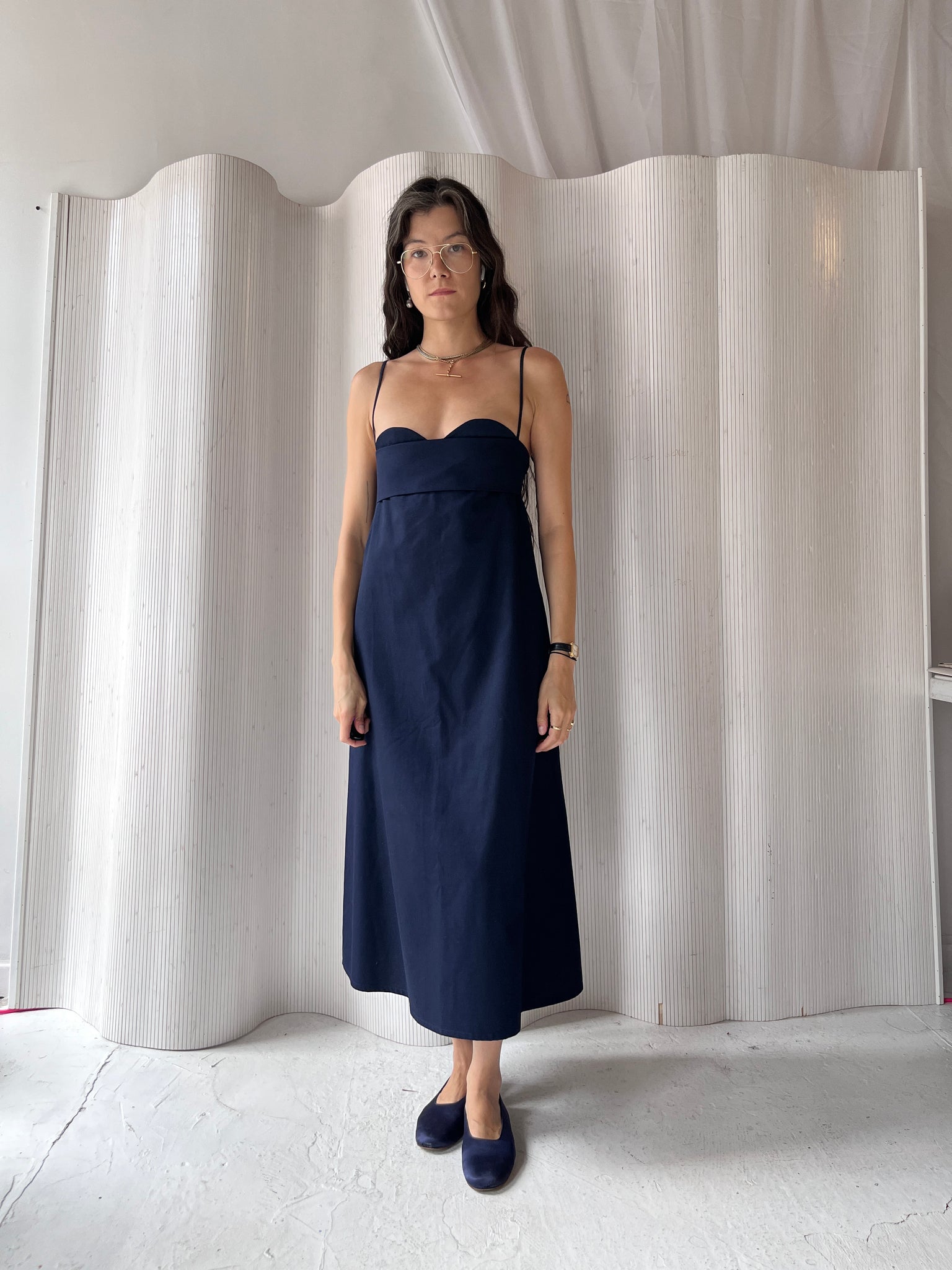 Toit Volant navy verona dress