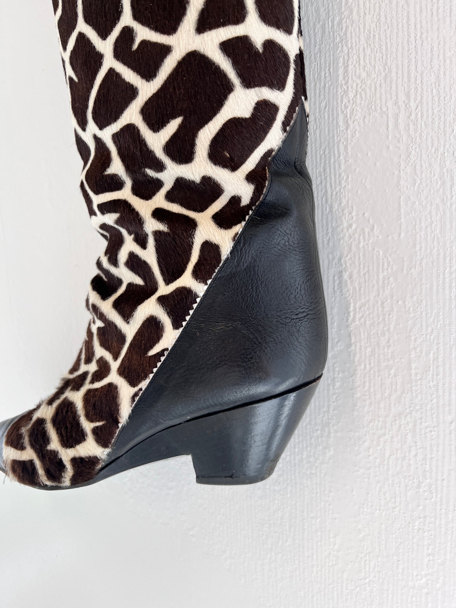 Giraffe Print pony hair boot