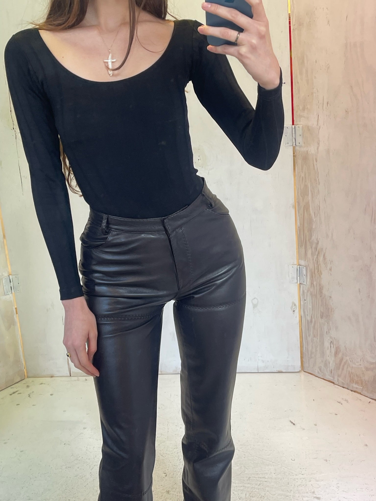 Rena Lange Leather Pants