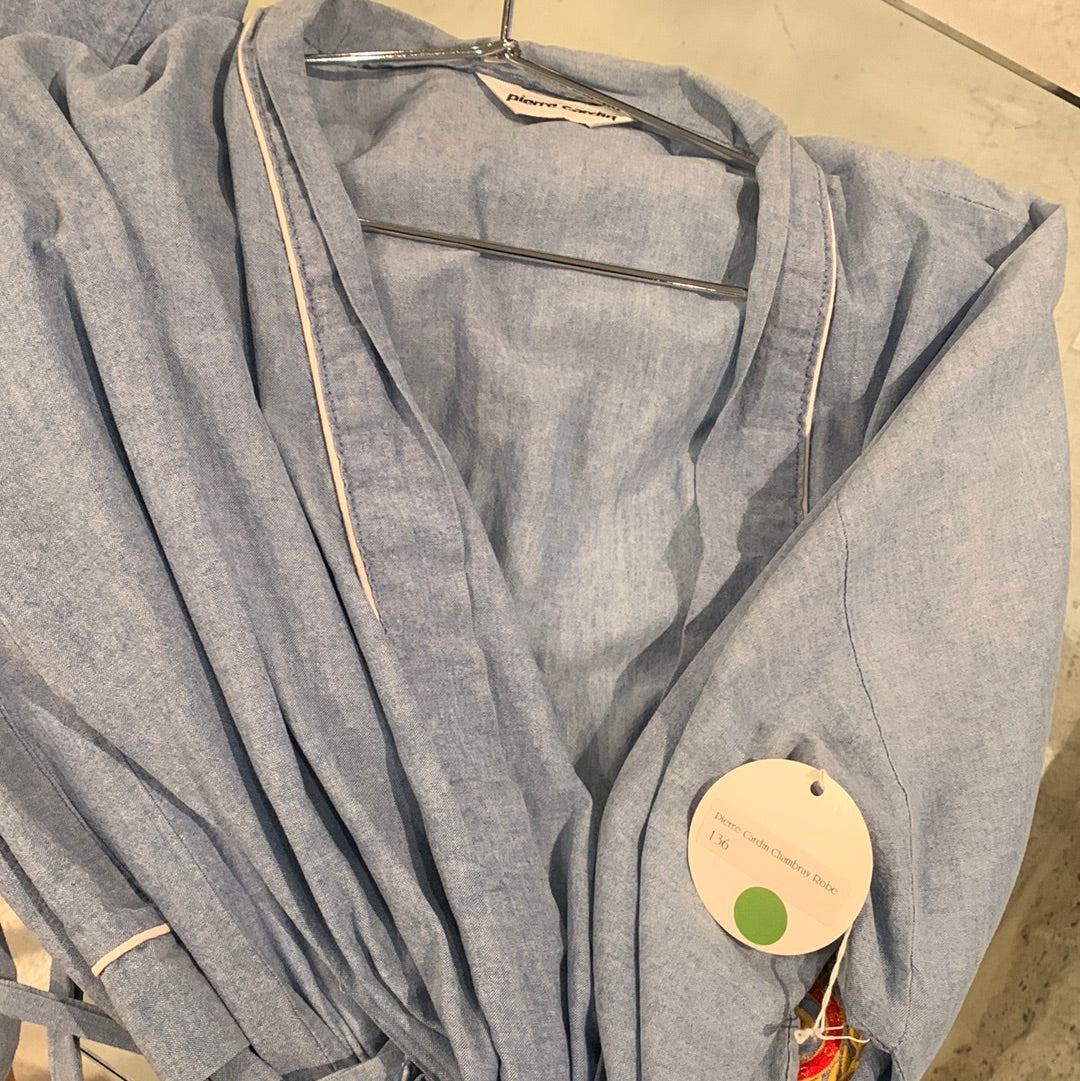 Pierre Cardin chambray robe