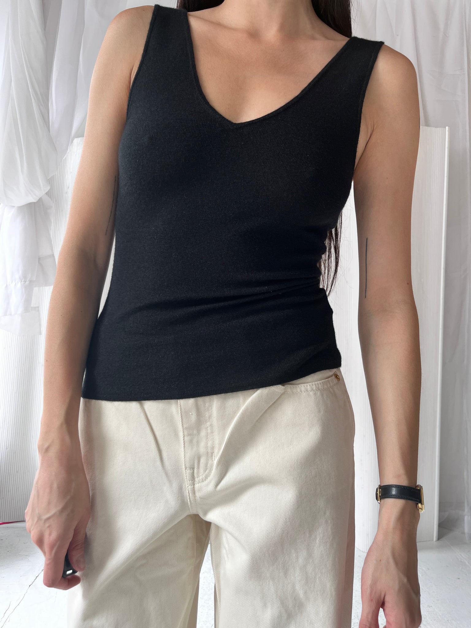 Naked cashmere black tank