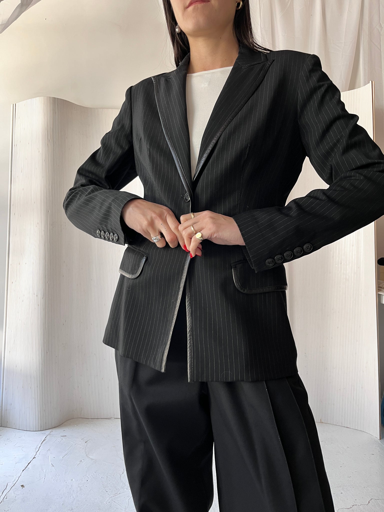 Plein Sud Pinstripe Blazer