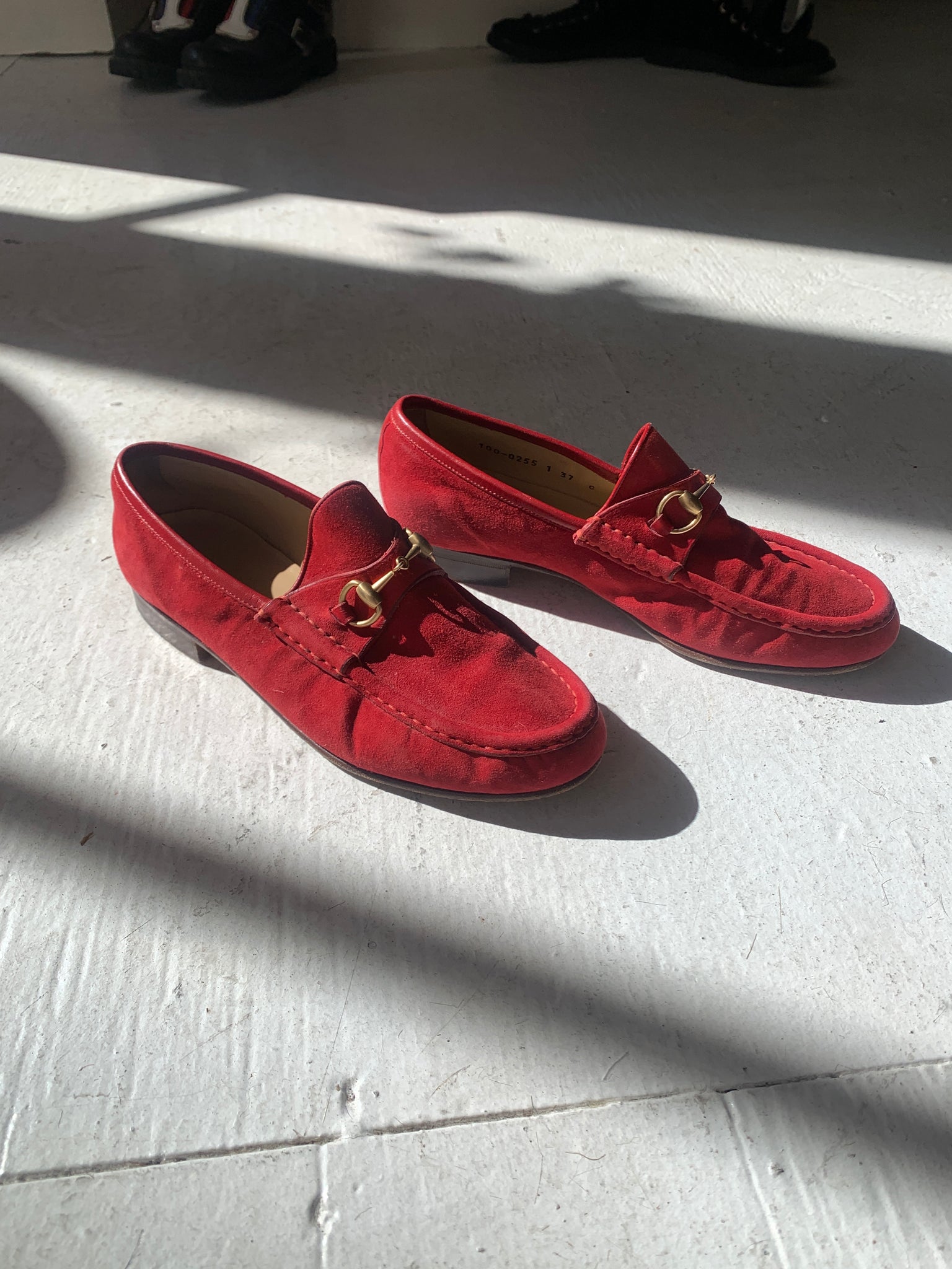 Gucci Red Suede Loafer