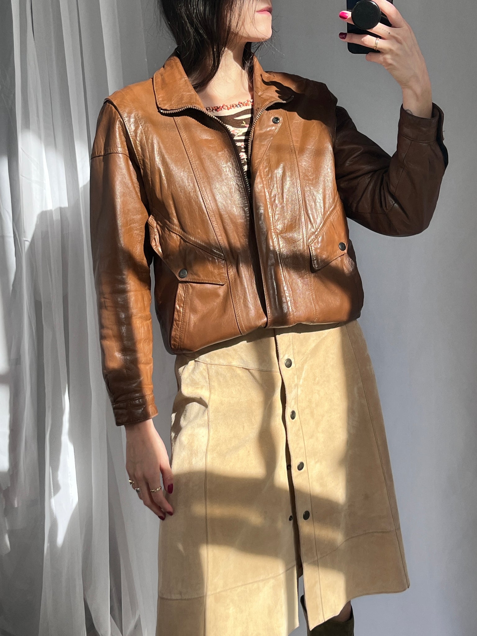 Soft Toffee Leather Jacket