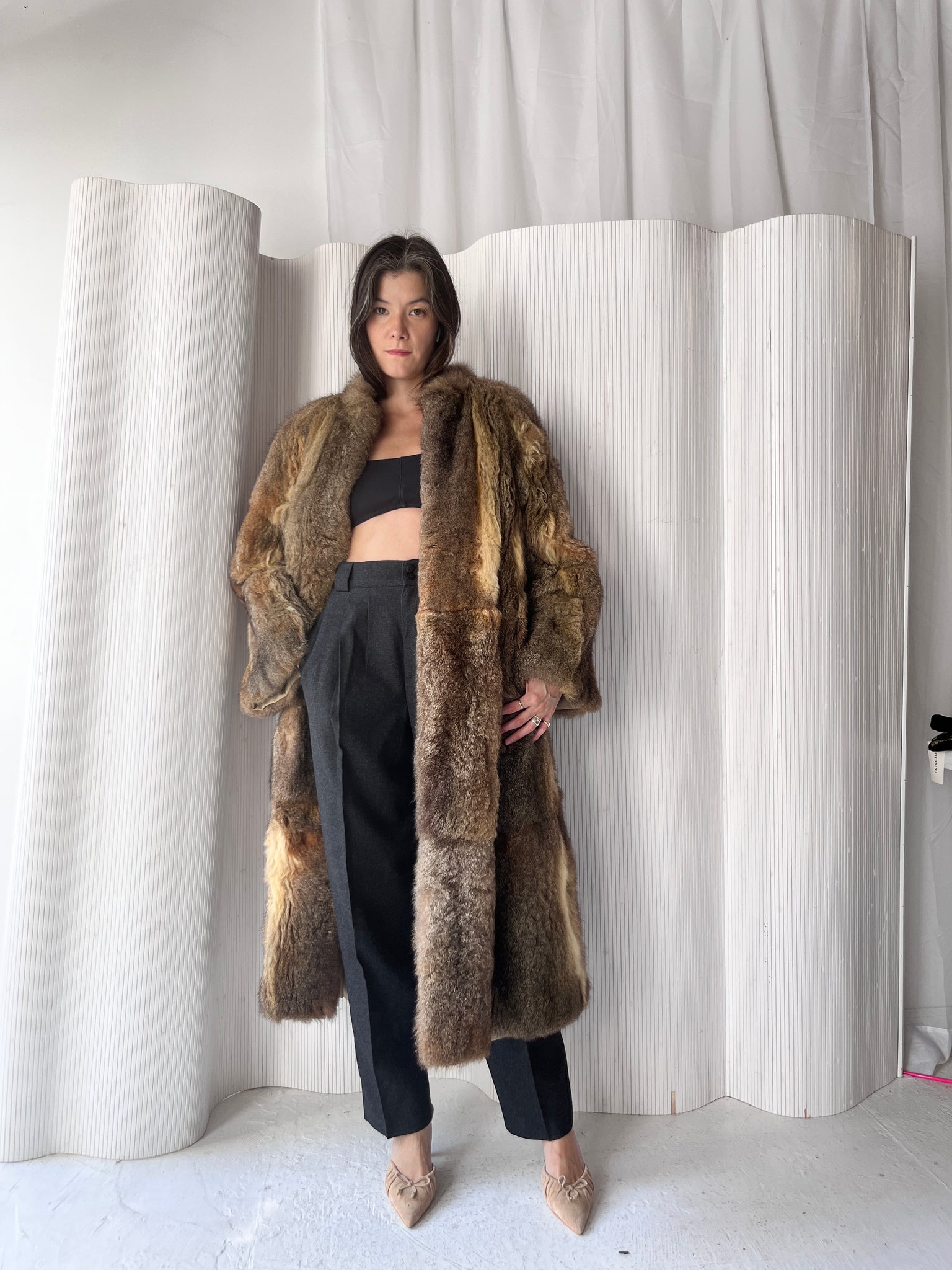 Full length fur coat