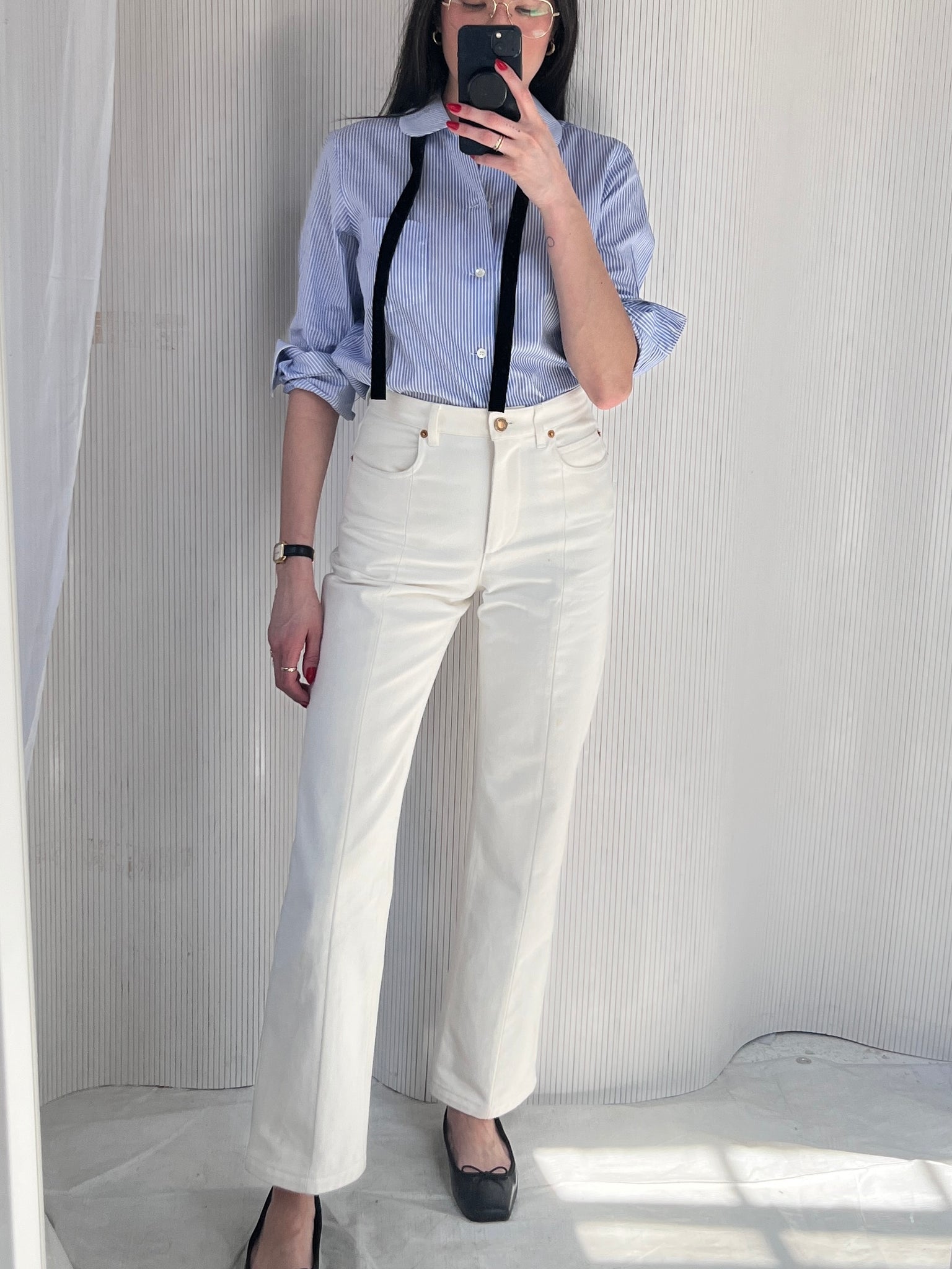 Louis Vuitton white jeans