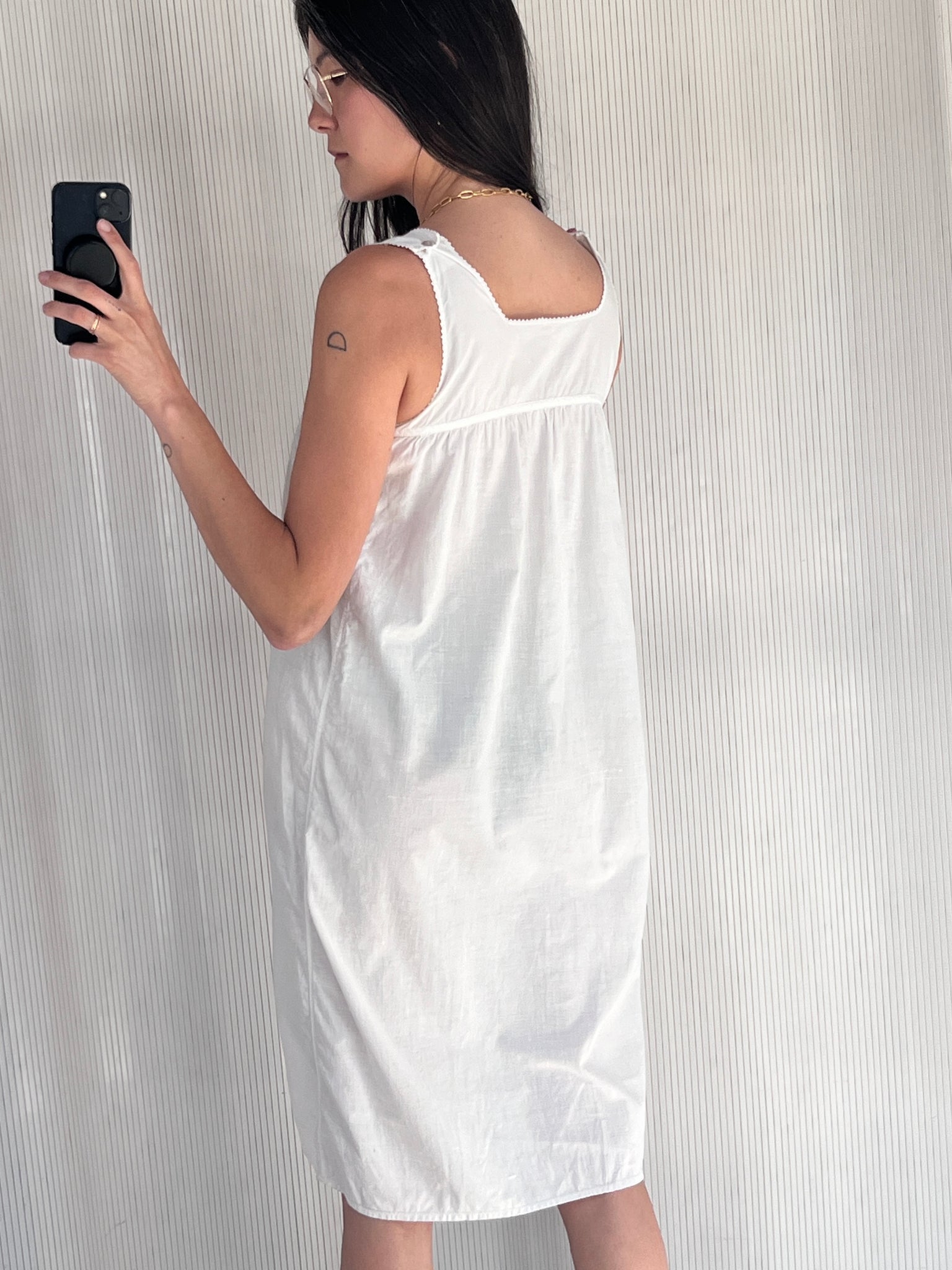 White Cotton Nightgown, S