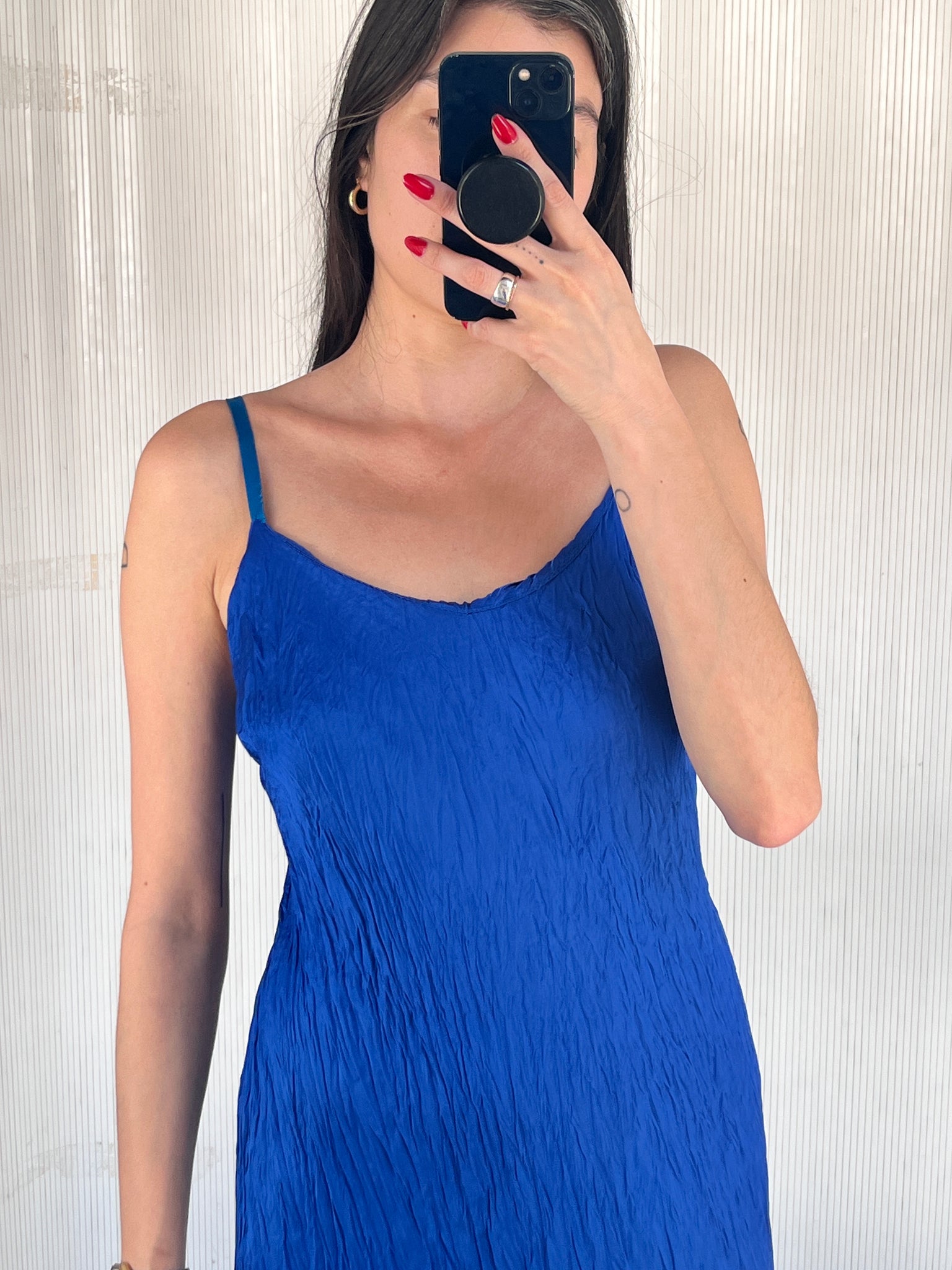 Floreiza Cobalt Plisse dress