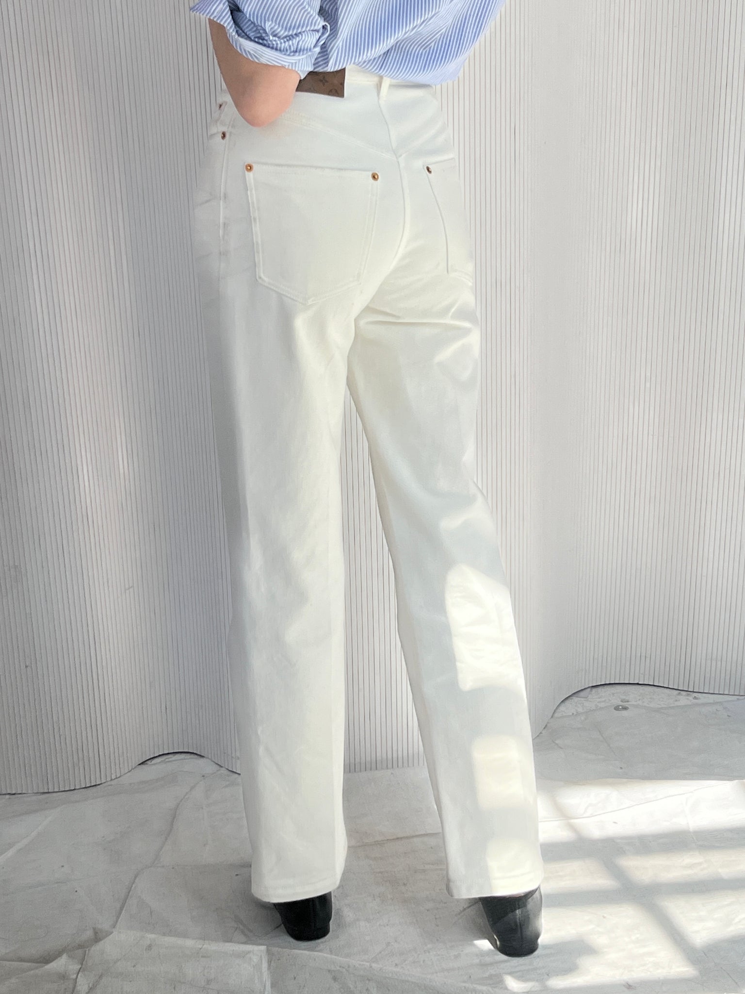 Louis Vuitton white jeans