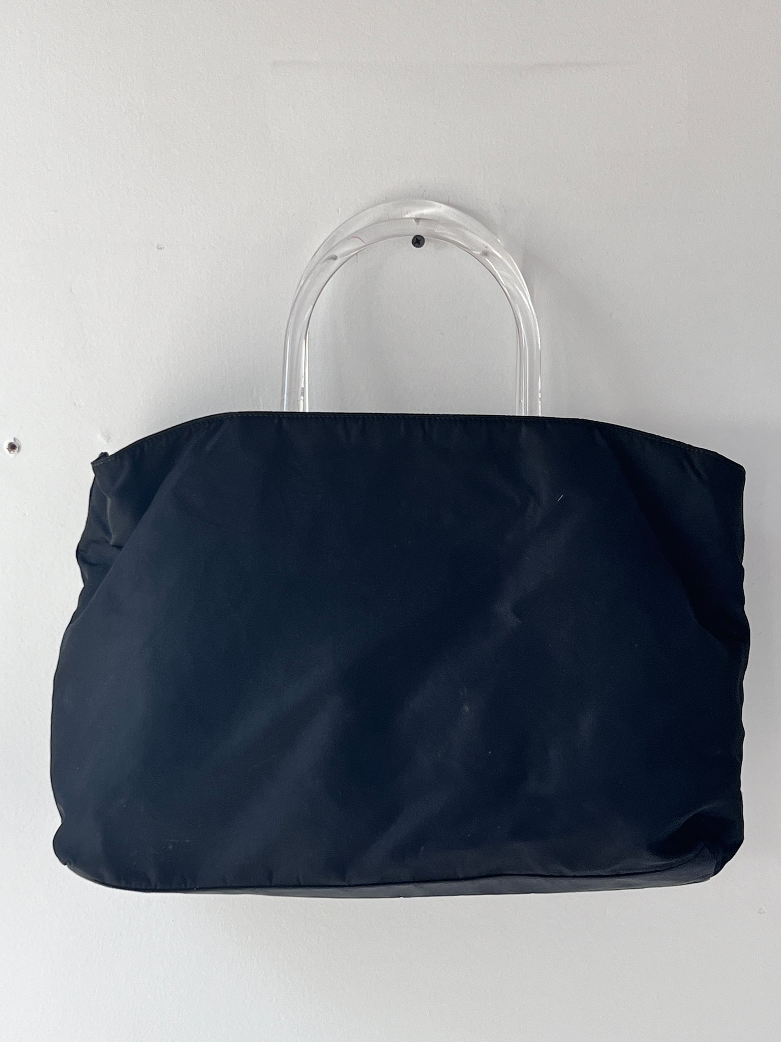 Prada nylon and lucite bag