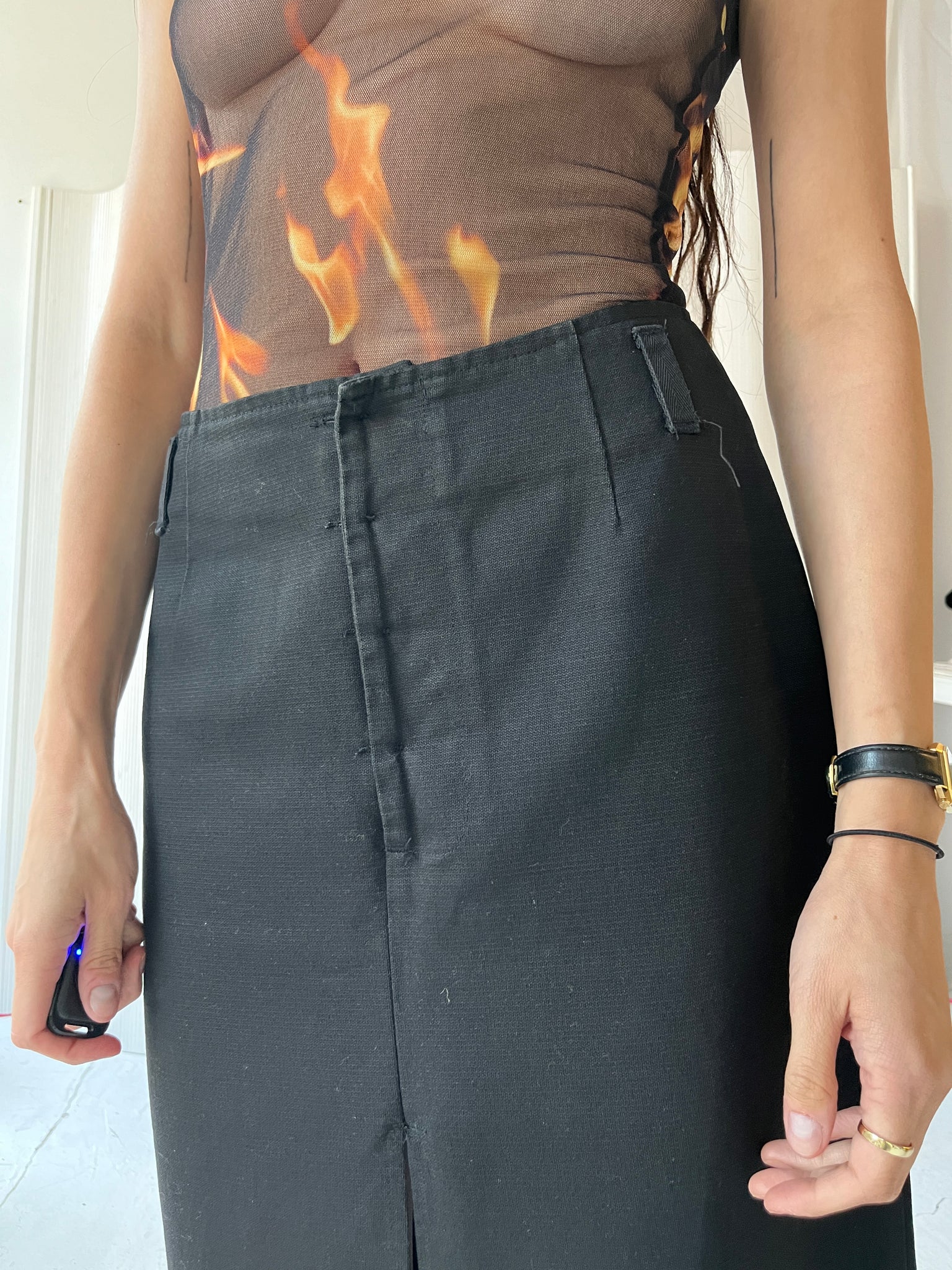 MM6 black skirt