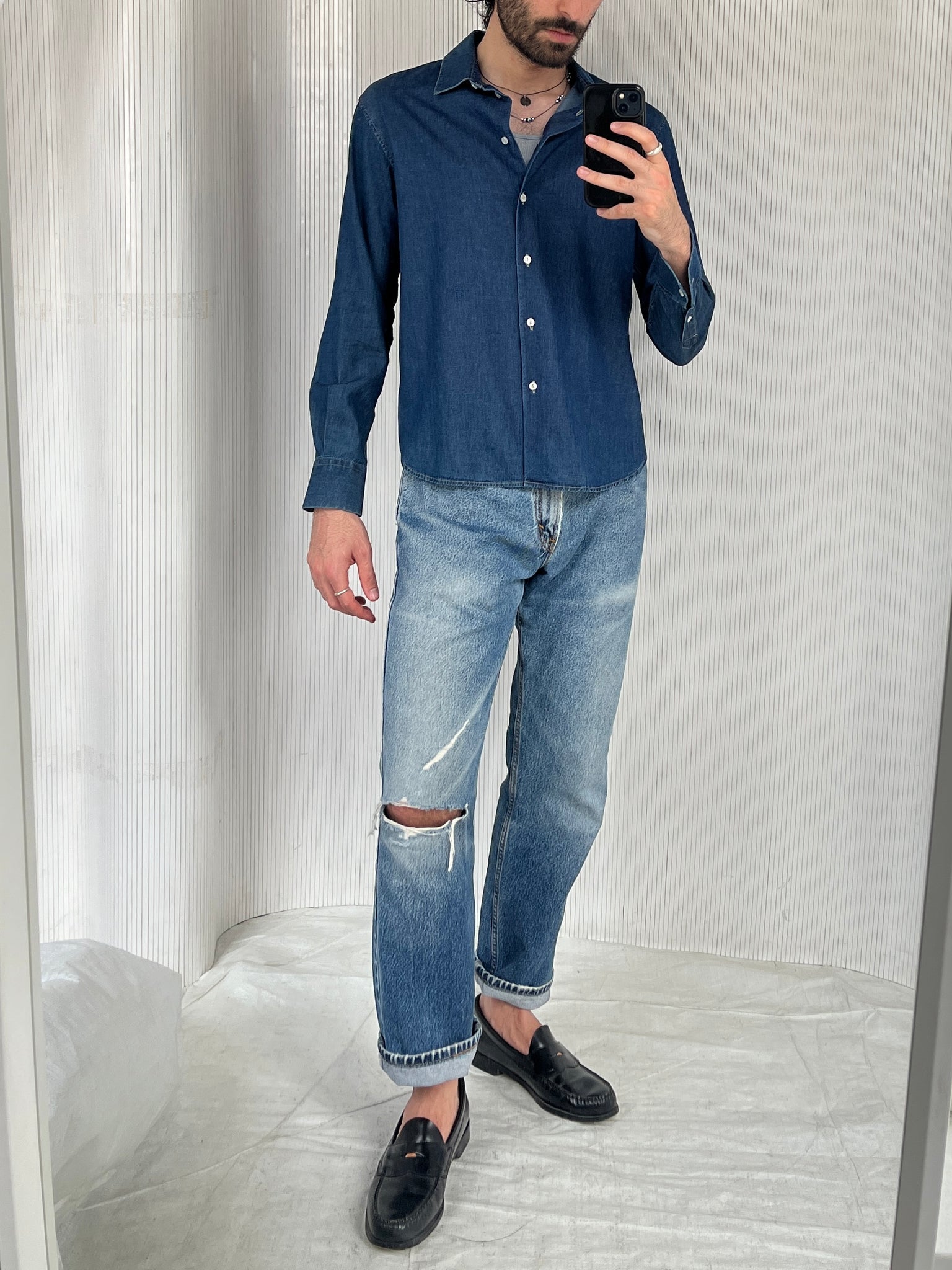 Sessei denim chambray shirt