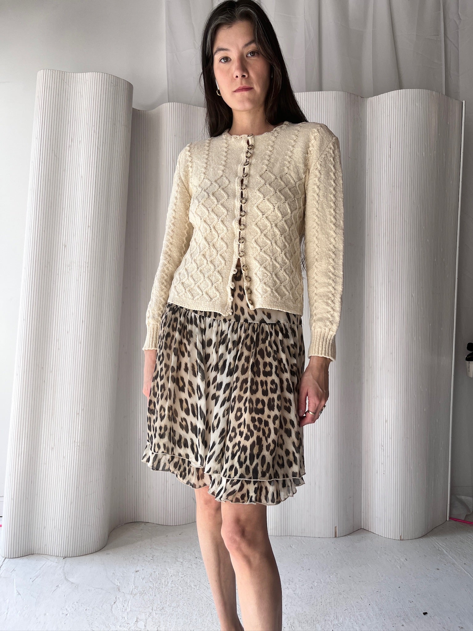 Blumarine Animal Print Skirt