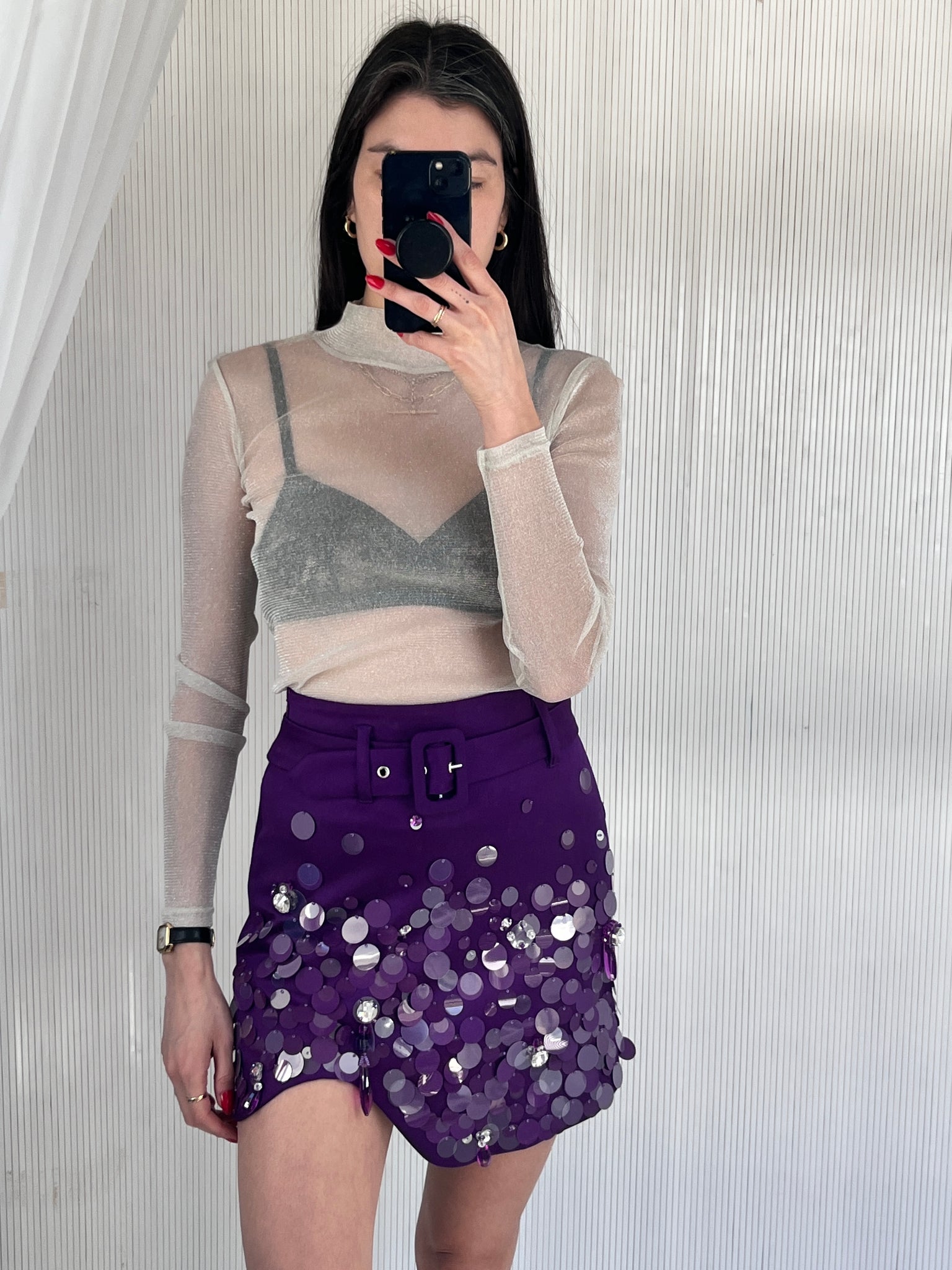 Art Dealer purple skirt