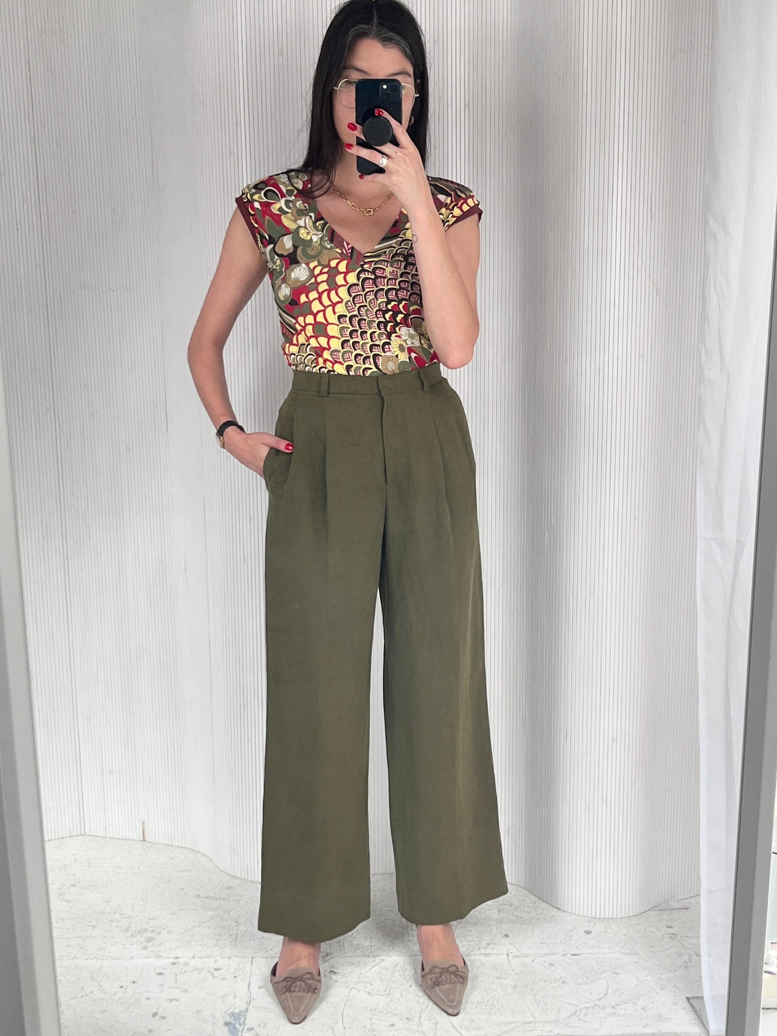 Isaac Mizrahi Silk / Linen Trouser