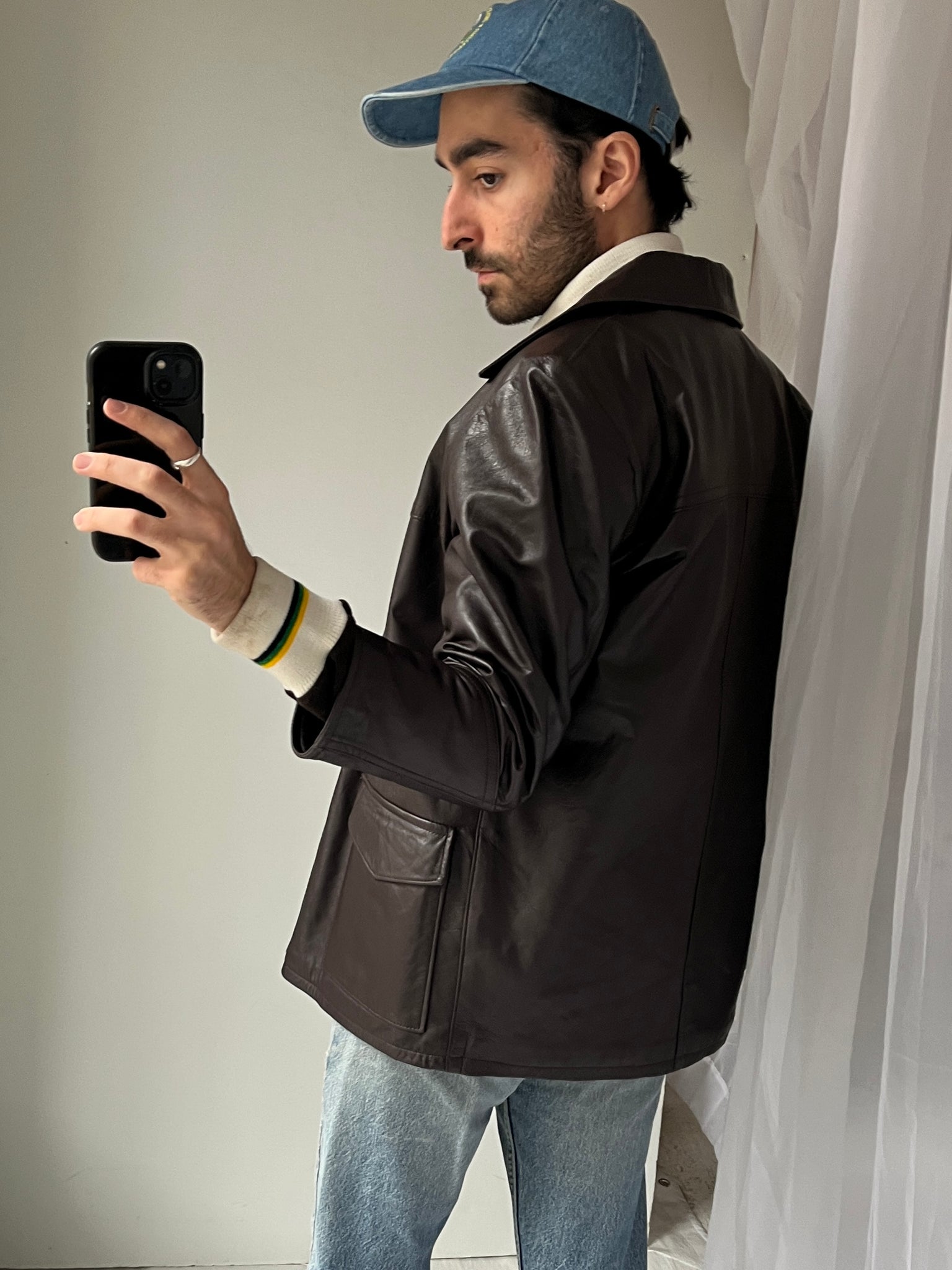 Vera pelle brown leather jacket