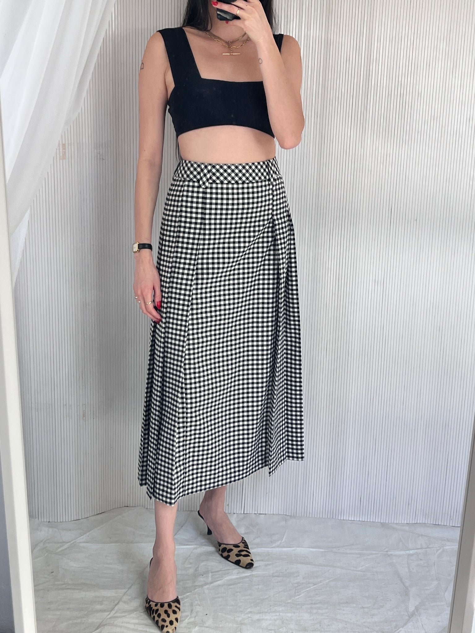 Aligne gingham skirt