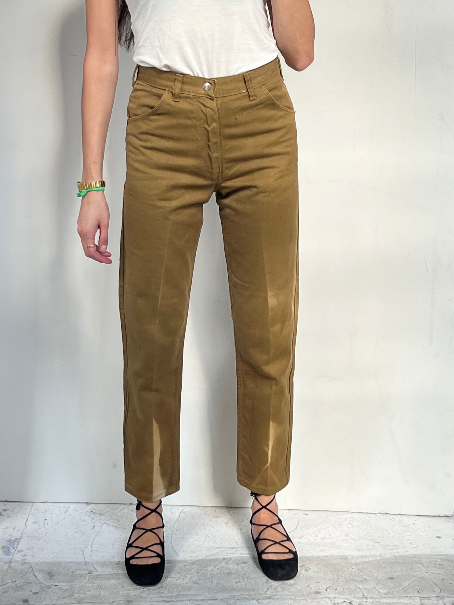 Khaki Sun Bleach Denim