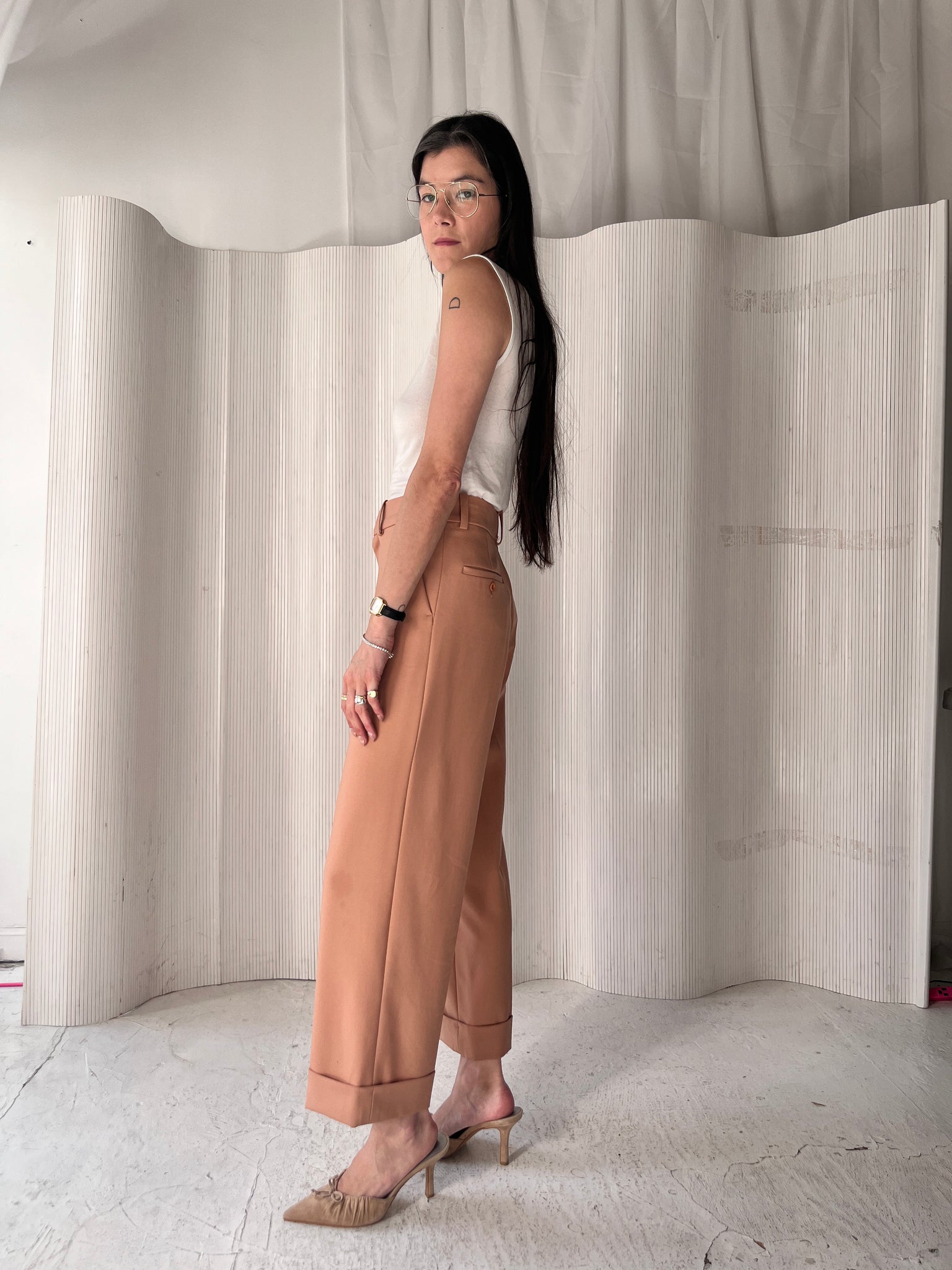 Chloe Rose Peach Trousers