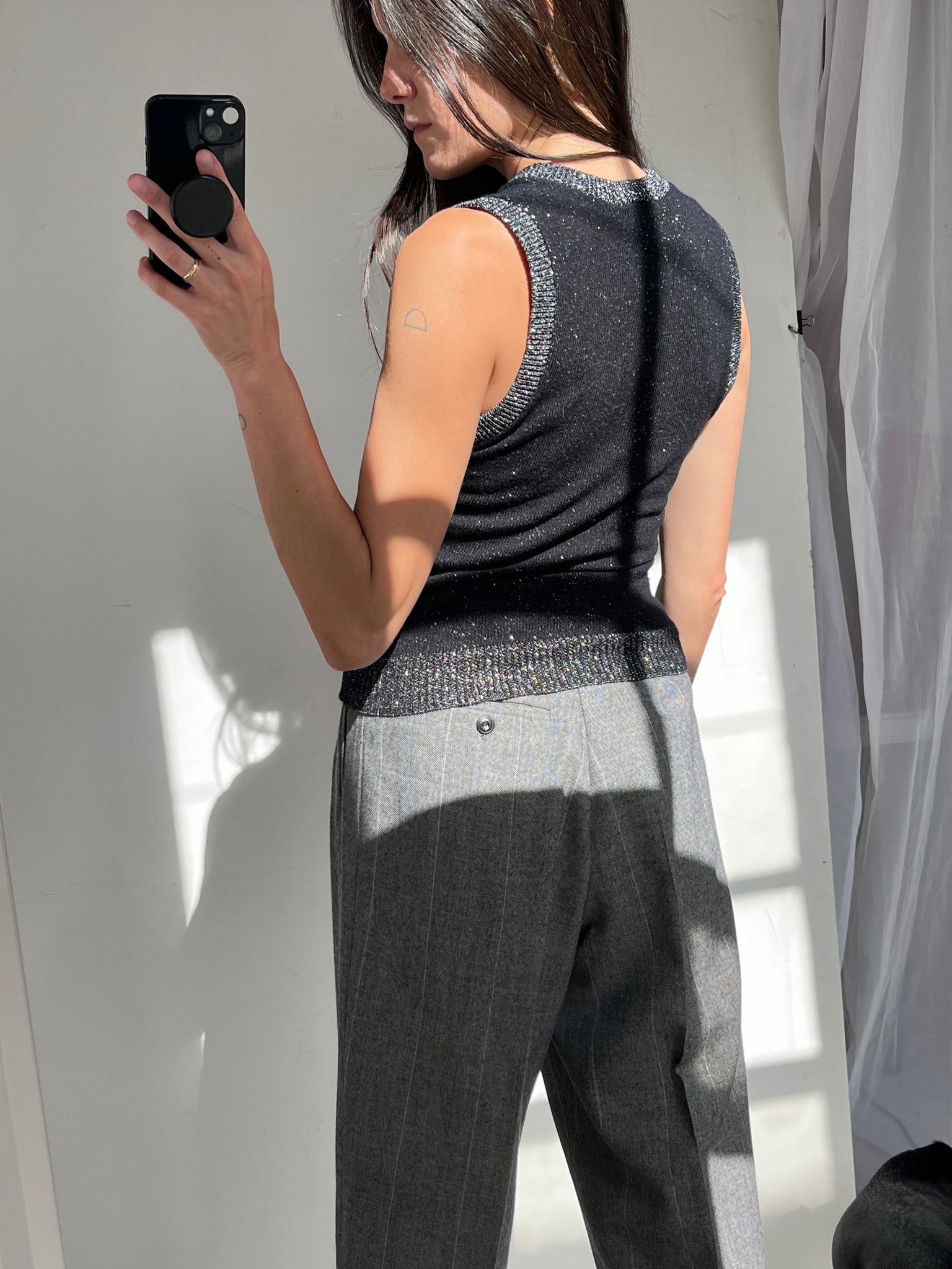 1970s Italian Lurex Sweater Vest