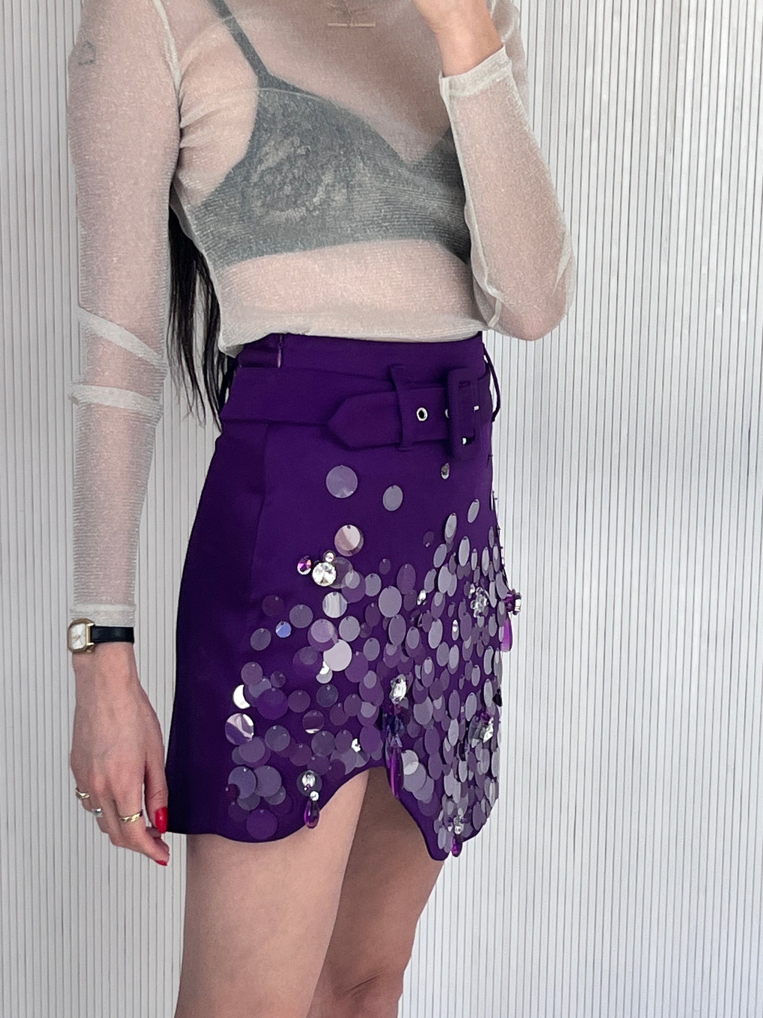 Art Dealer purple skirt
