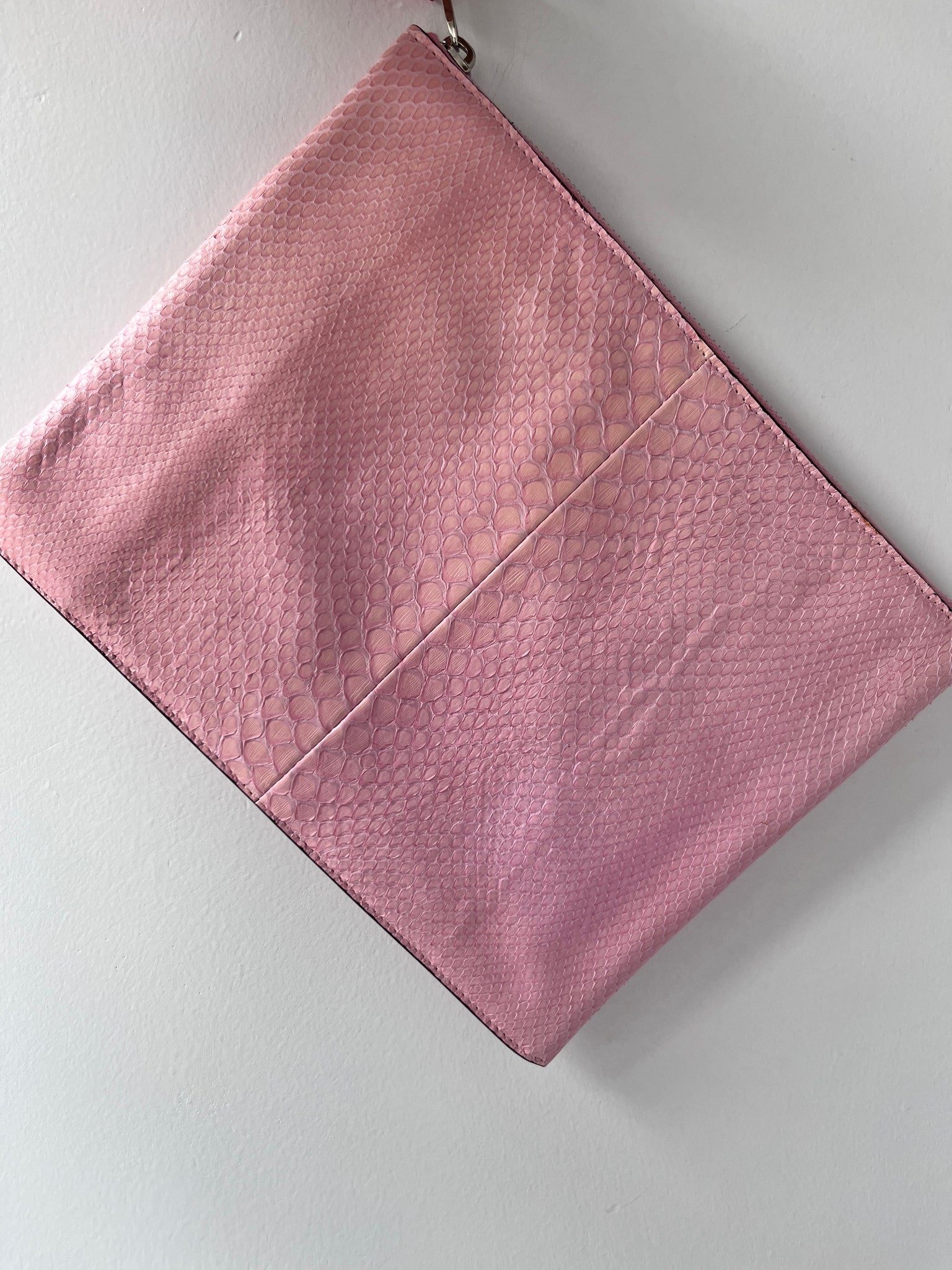 calvin klein pink snake clutch