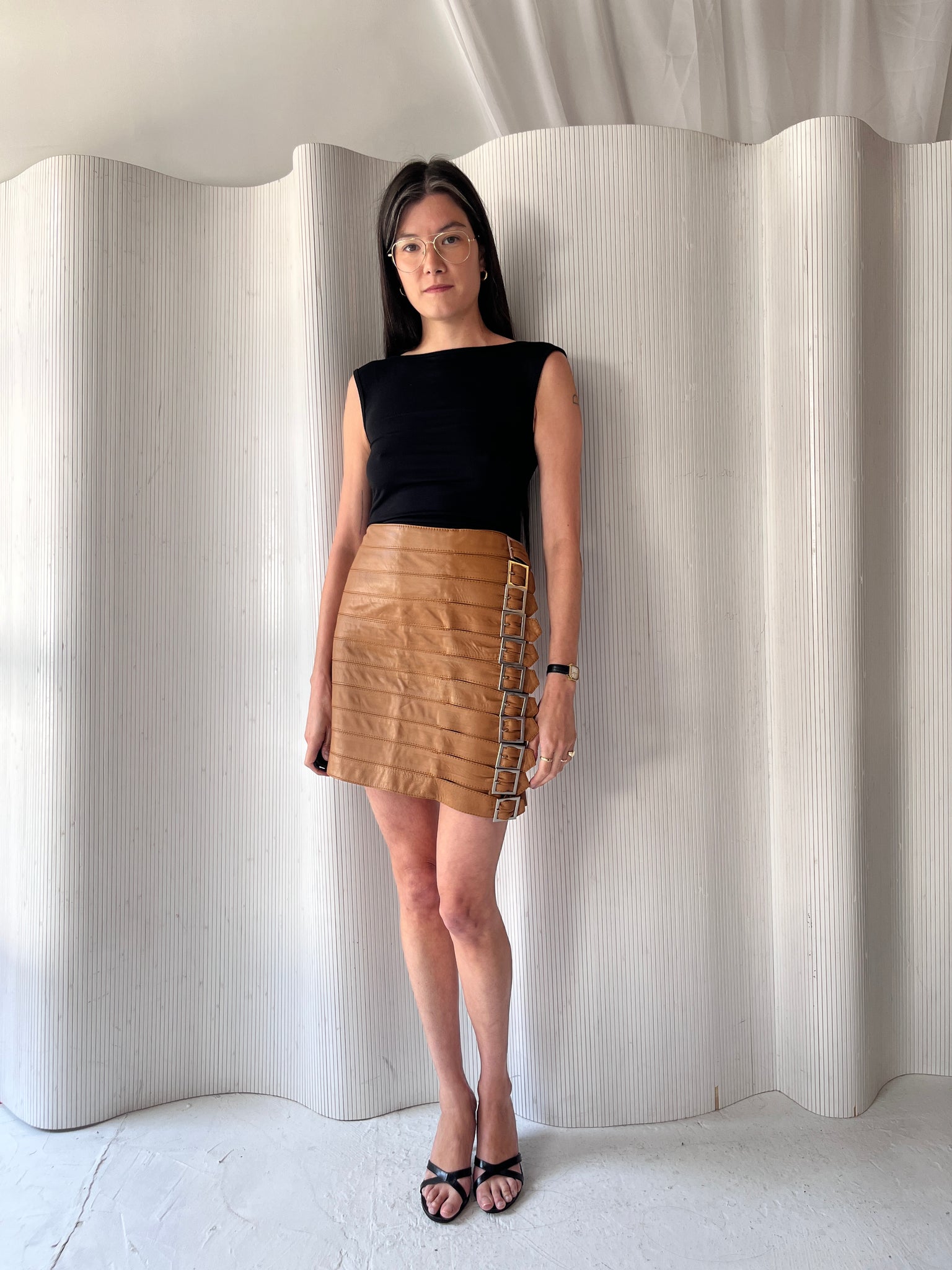 Daniel & Meyer 2000s Leather Skirt