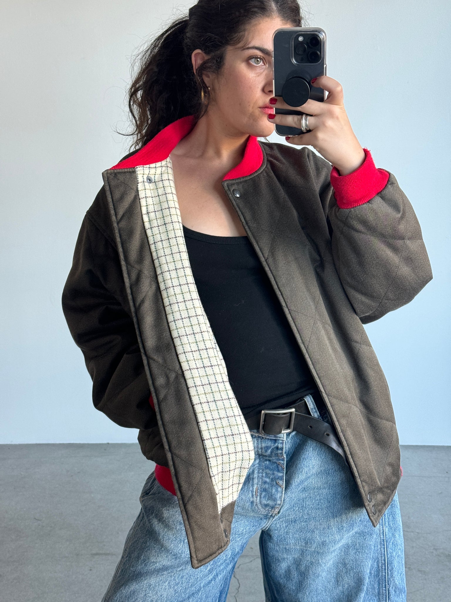 BURBERRY 90S QUILTED WOOL BOMBER
