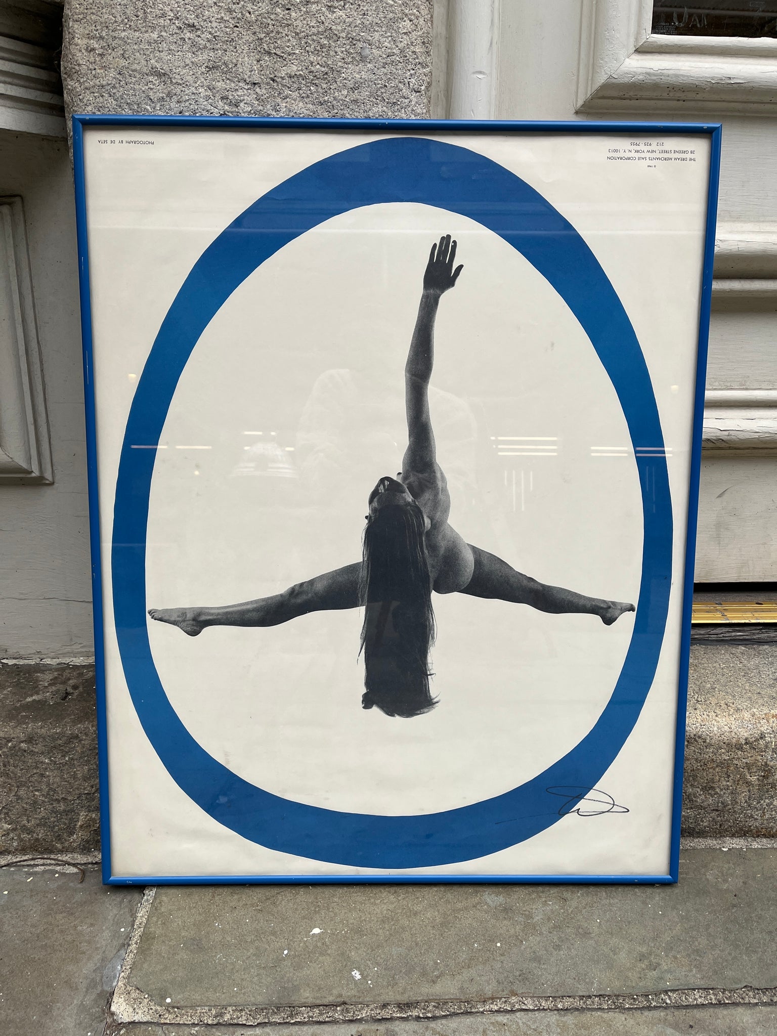 1968 The Dream Merchants Sales Corporation signed print of gymnast photographed by De Seta